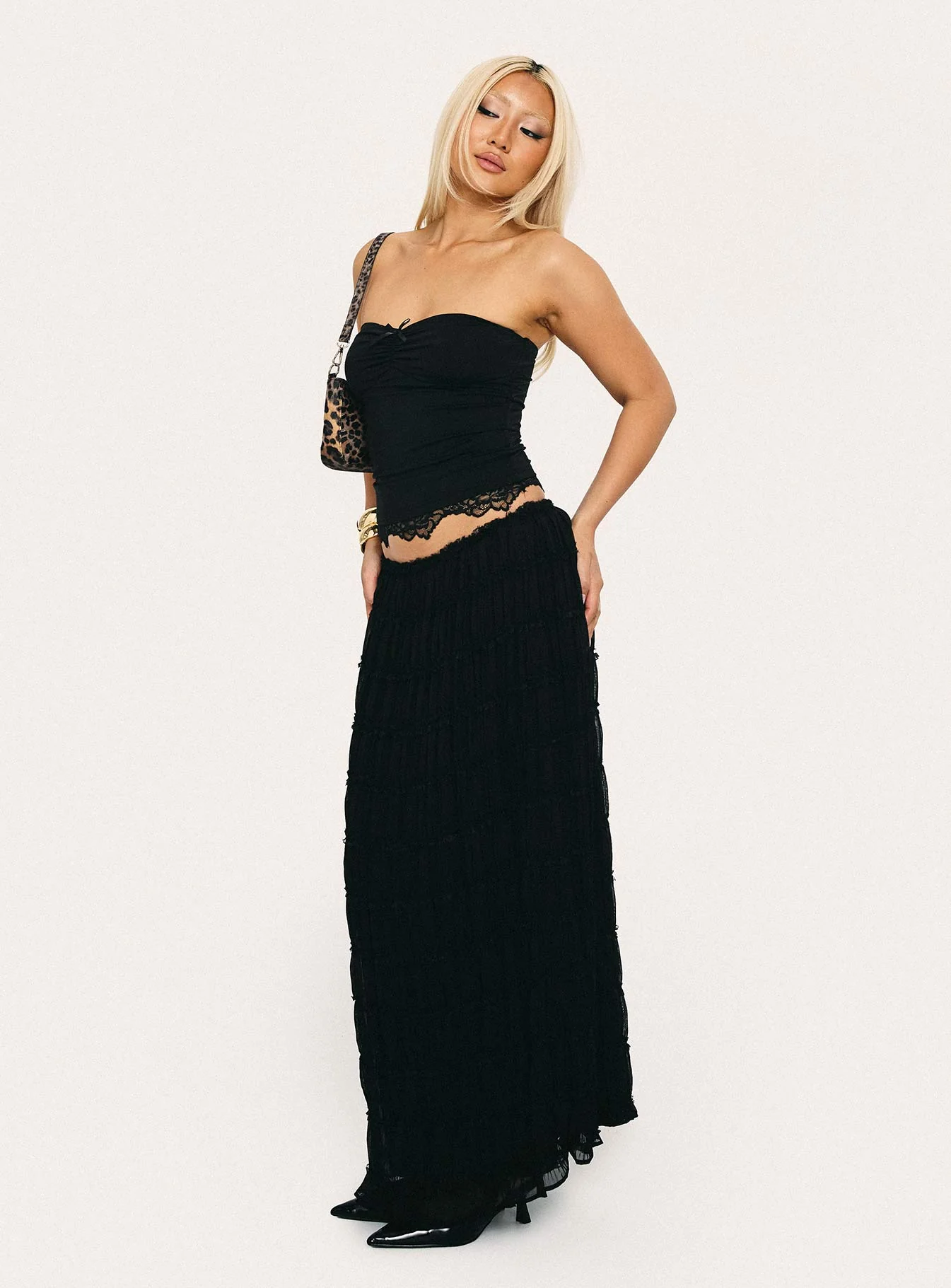 Estefania Maxi Skirt Black