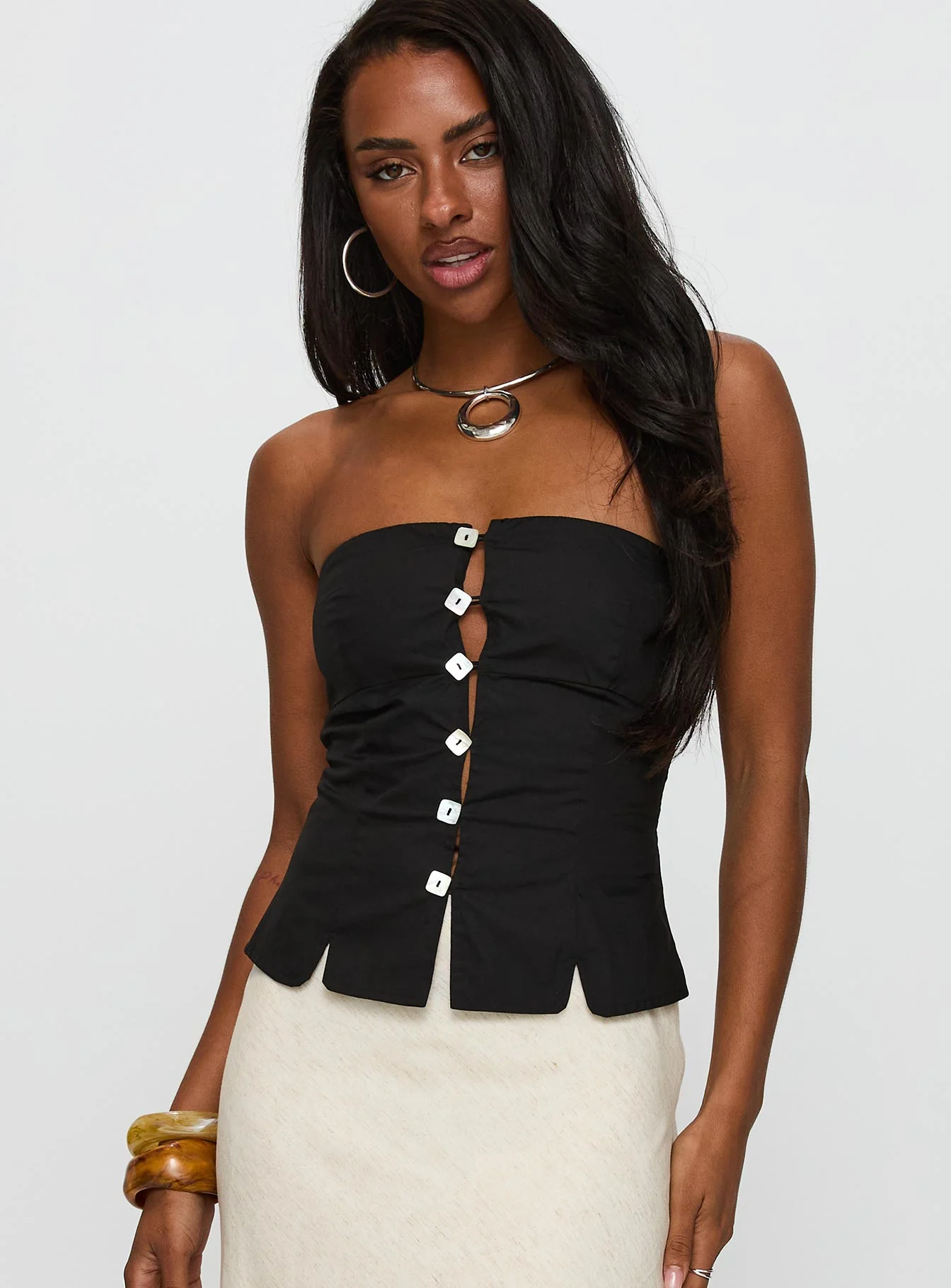Analeia Strapless Top Black