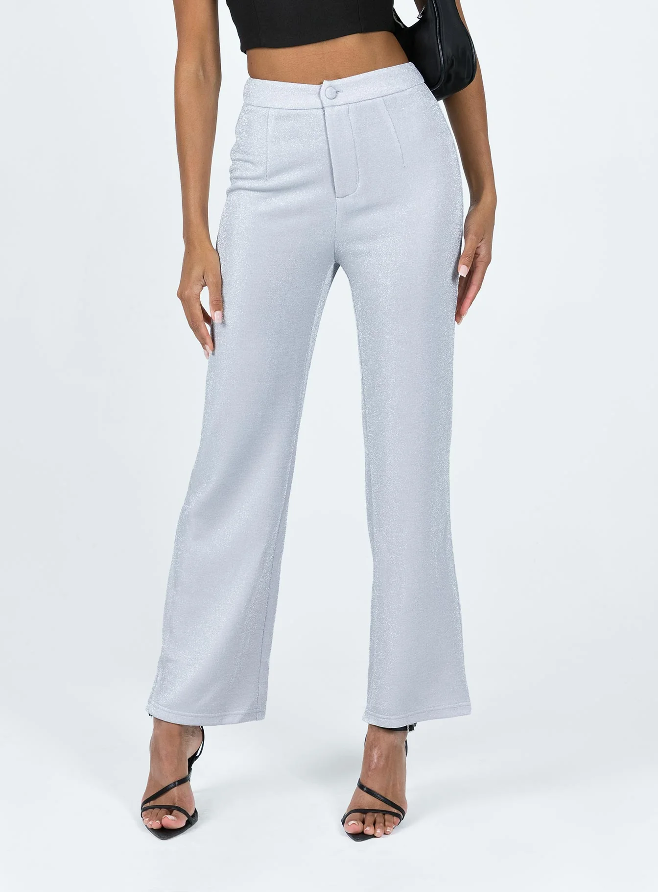 Croft Pants Silver Glitter