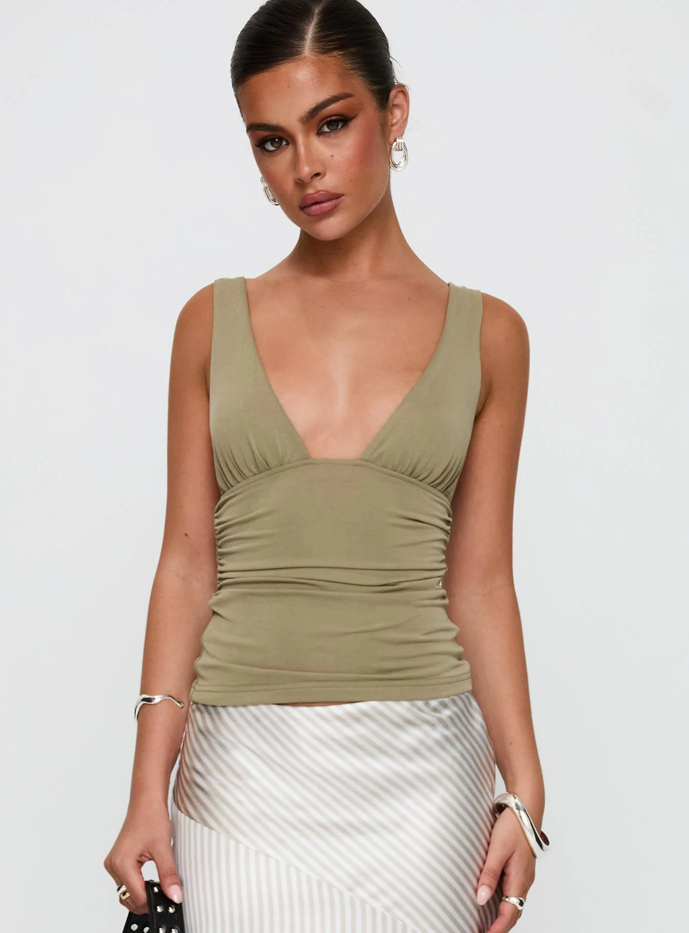 Sublime Ruched Top Green