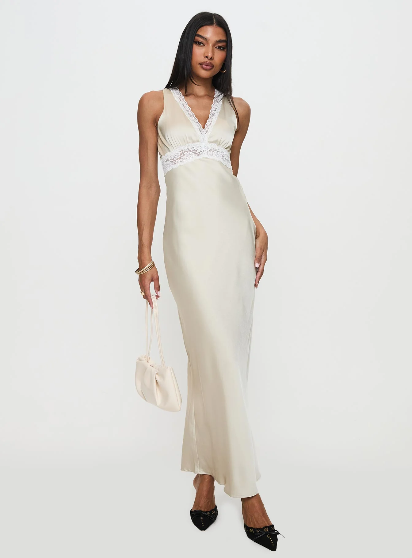 Persefonie Lace Maxi Dress Champagne