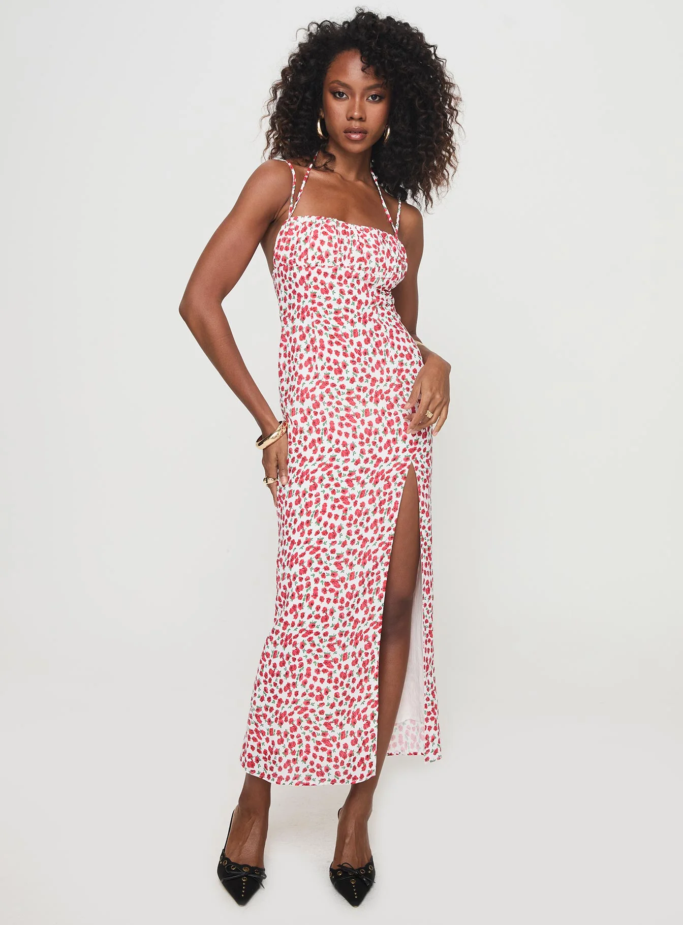 Kish Maxi Dress Red Floral