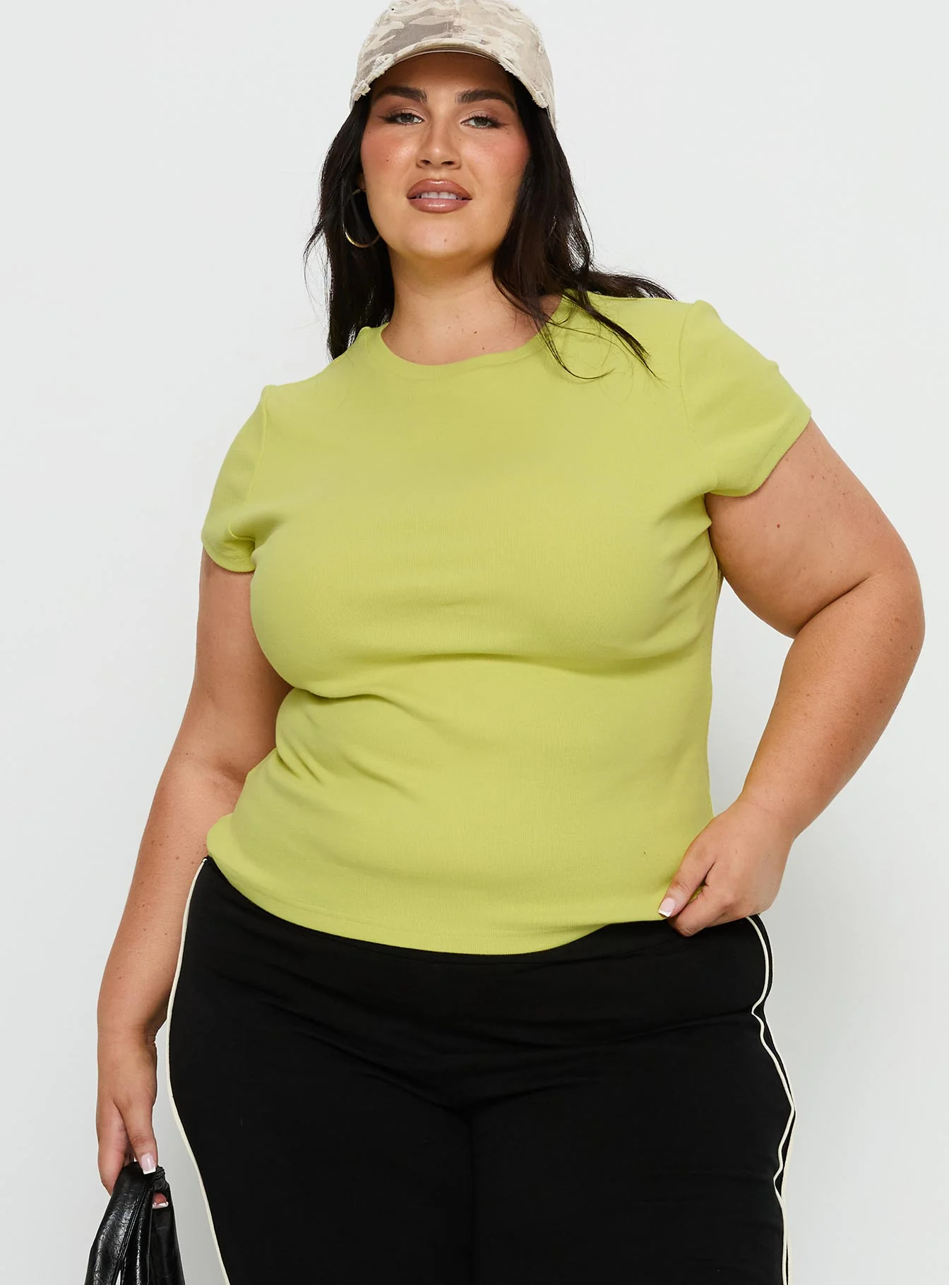 Baseline Longline Rib Top Green Curve