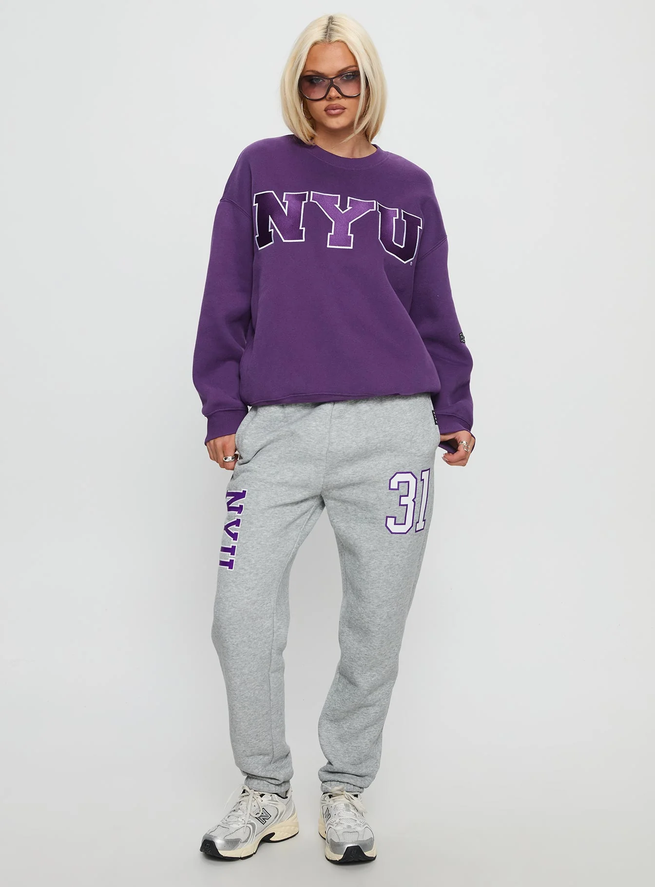NYU Basic Sweatpants Heather Grey
