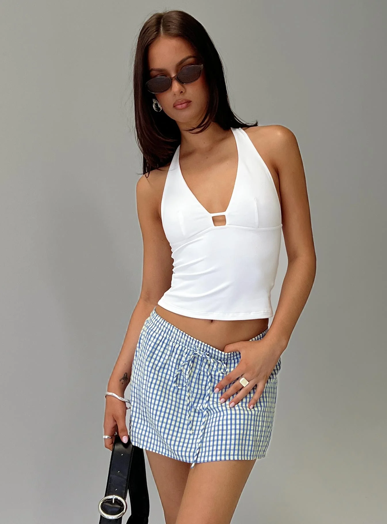 Impress Me Halter Top White