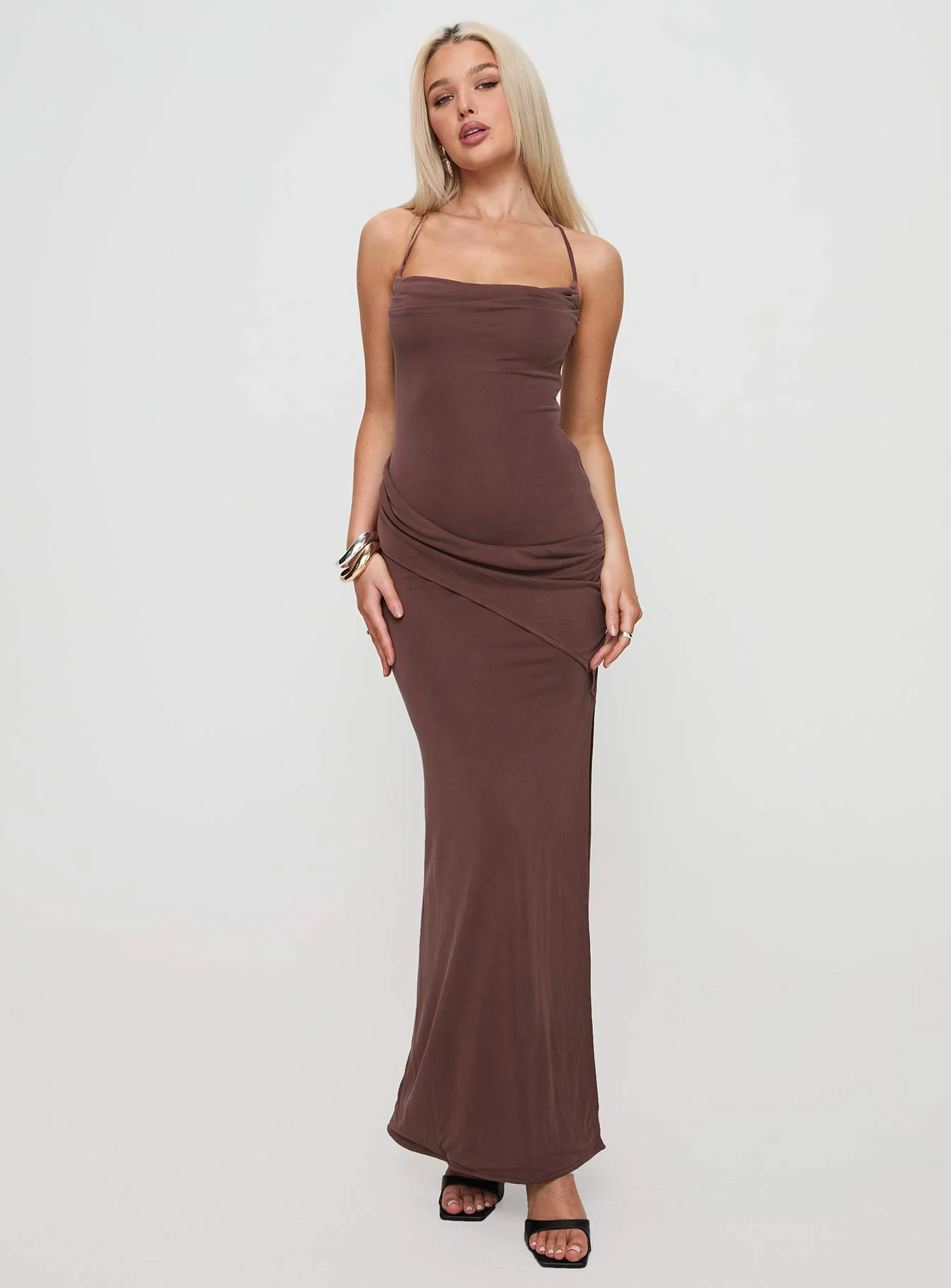 Marchesi Maxi Dress Chocolate