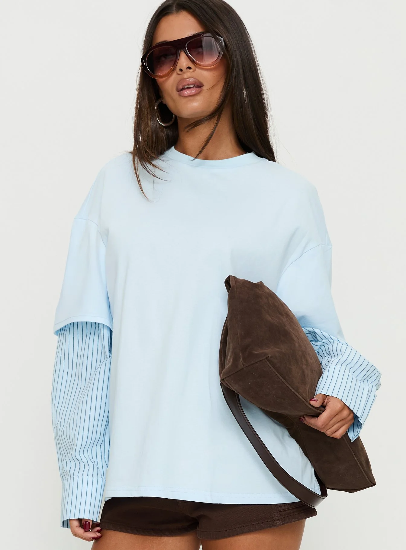 Renelle Layered Long Sleeve Top Multi