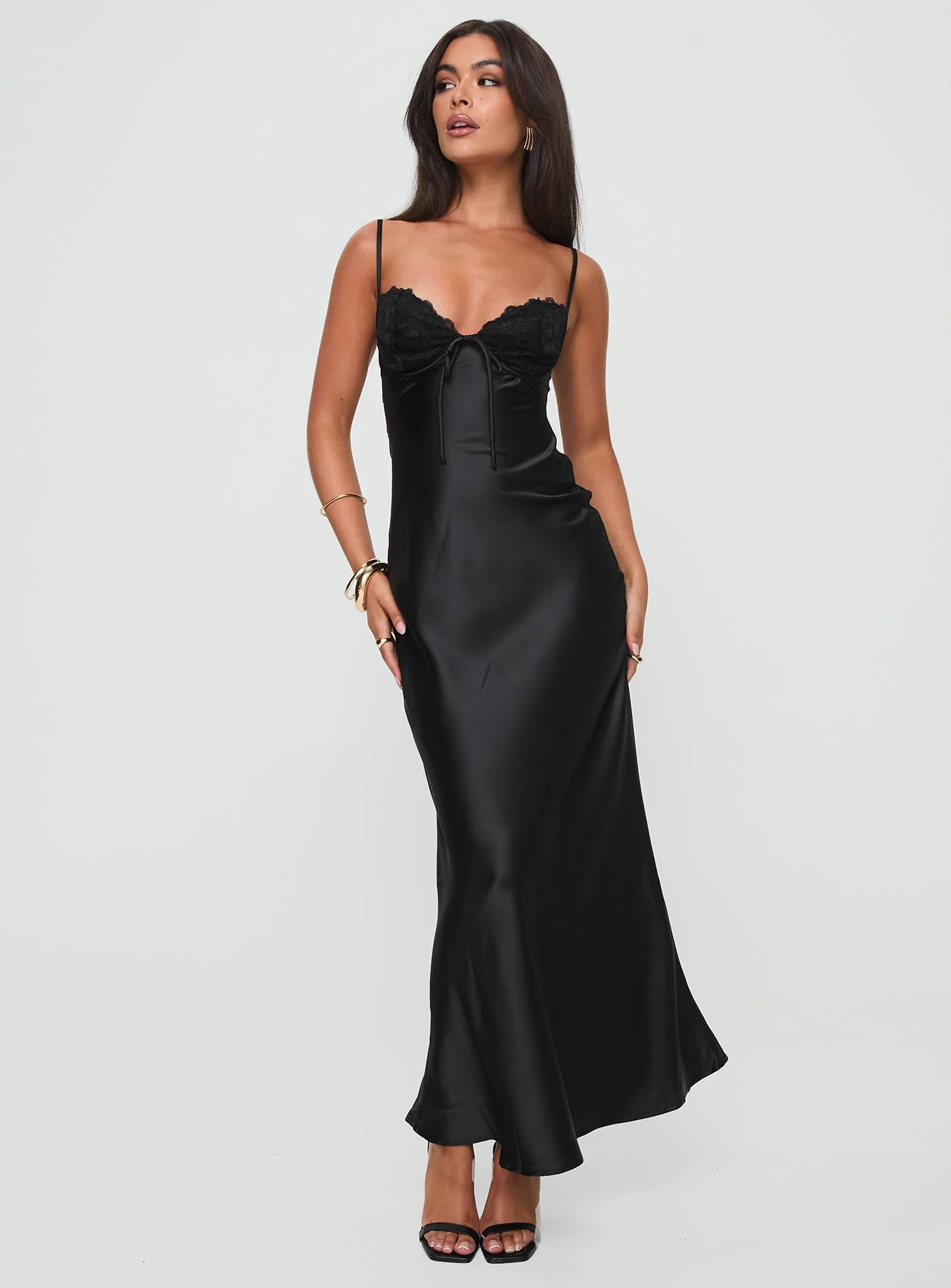 Fadyen Bias Cut Maxi Dress Black Tall