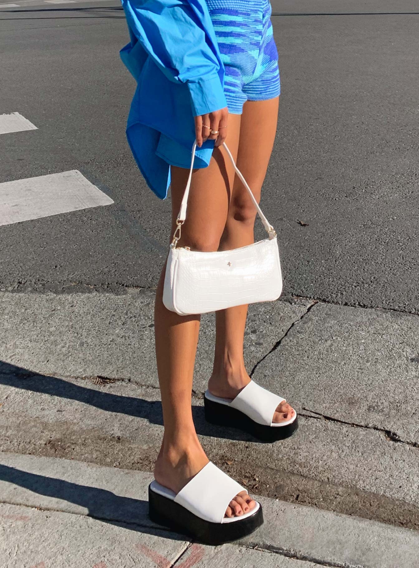 Britta Platform Heels White