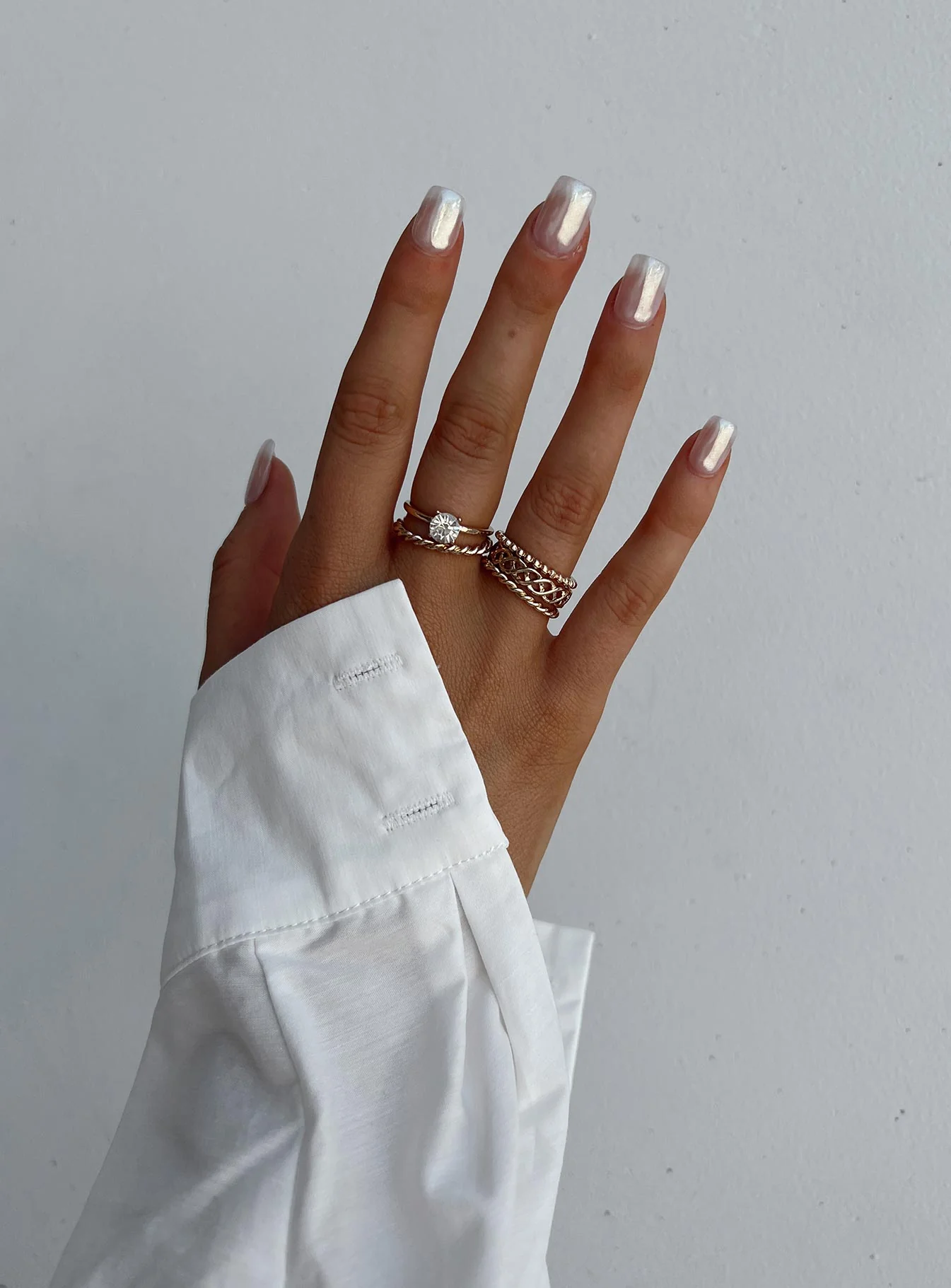 Time Out Ring Set Gold