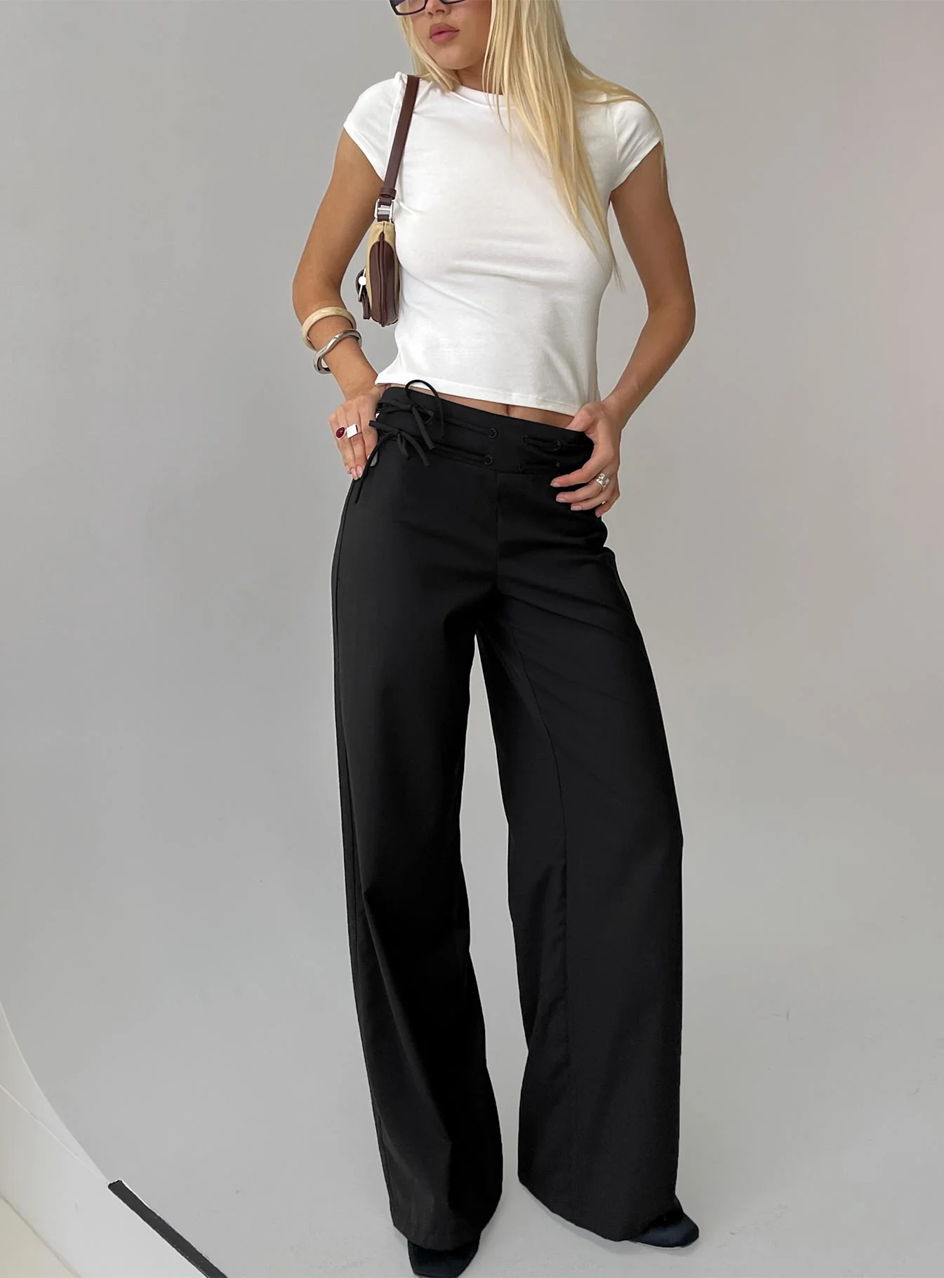 Just Have Fun Wide Leg Pant Black