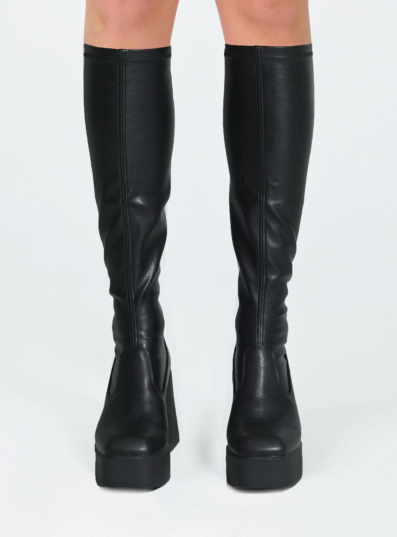 Windsor Smith BadGirls Black Stretch Sock Boots