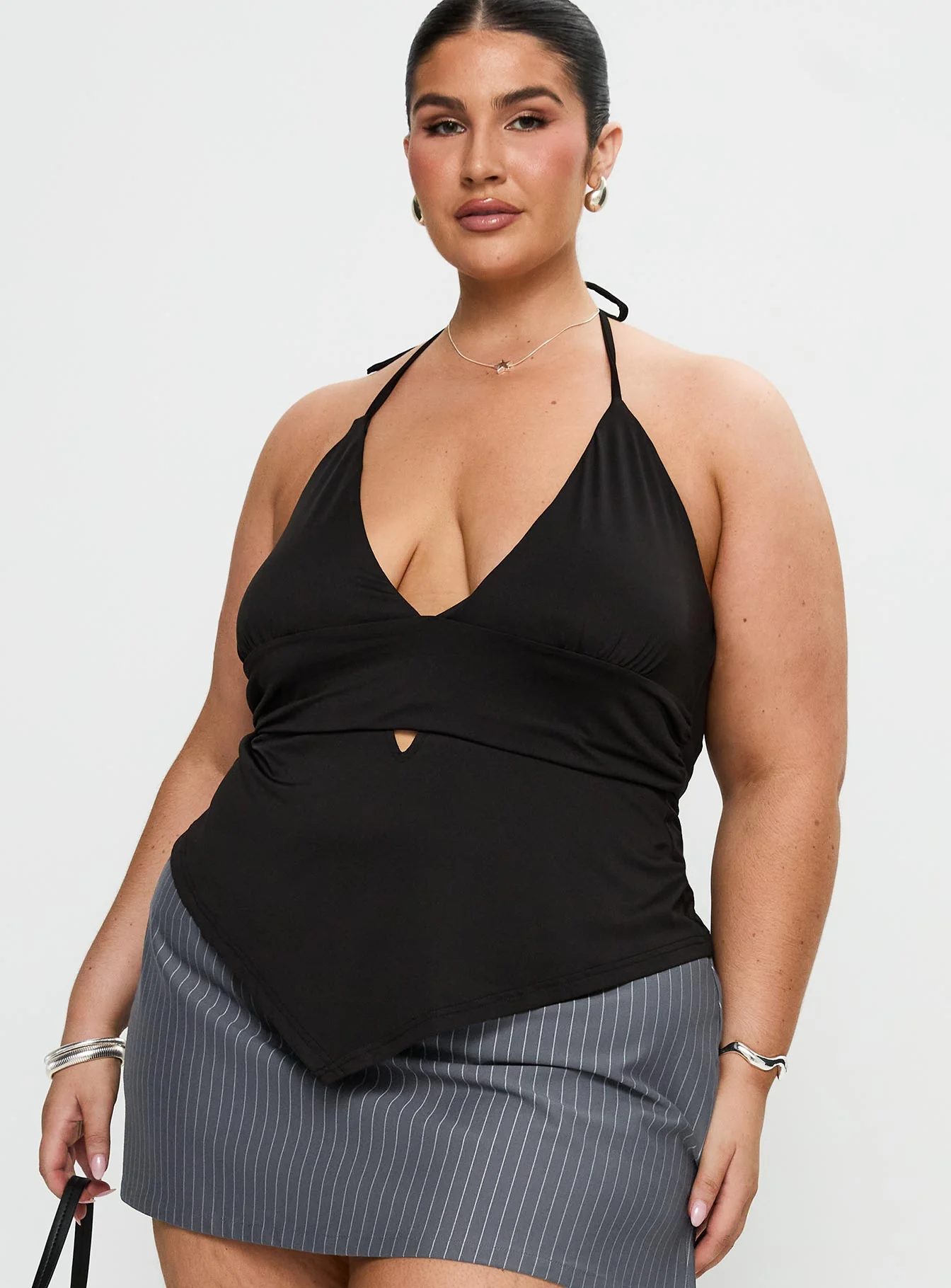 Averee Halter Top Black Curve
