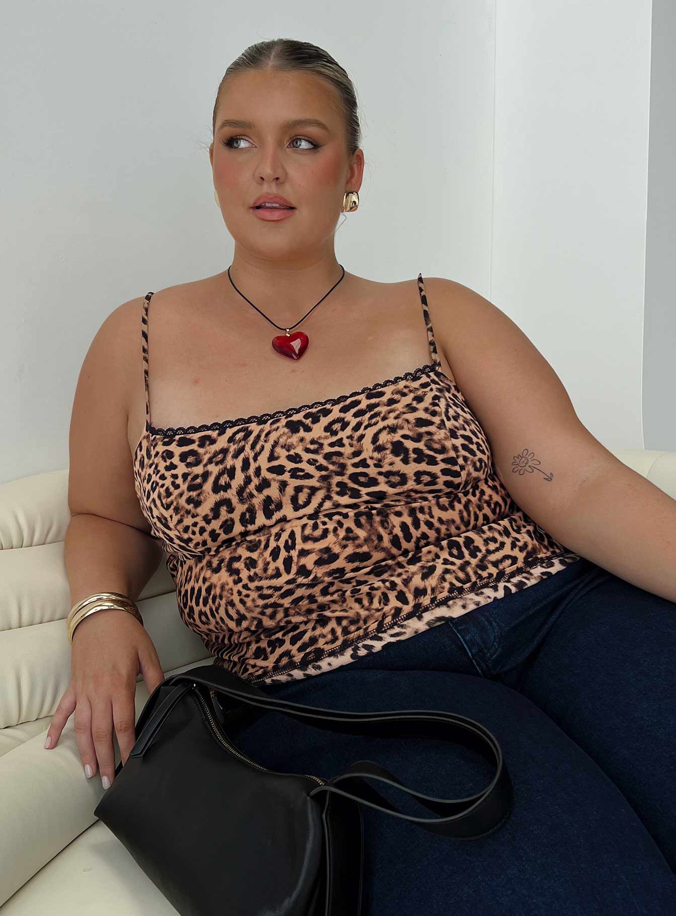 Jaquelyn Top Leopard Curve