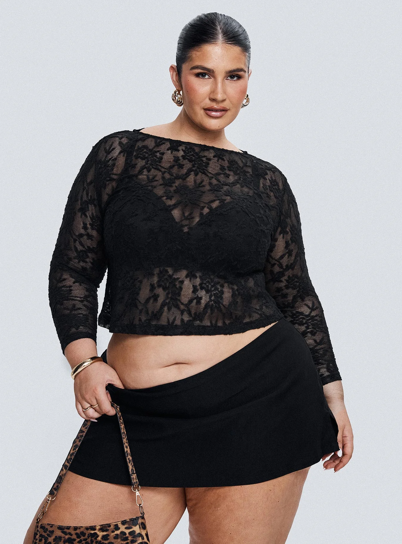 Martine Sheer Top Black Curve