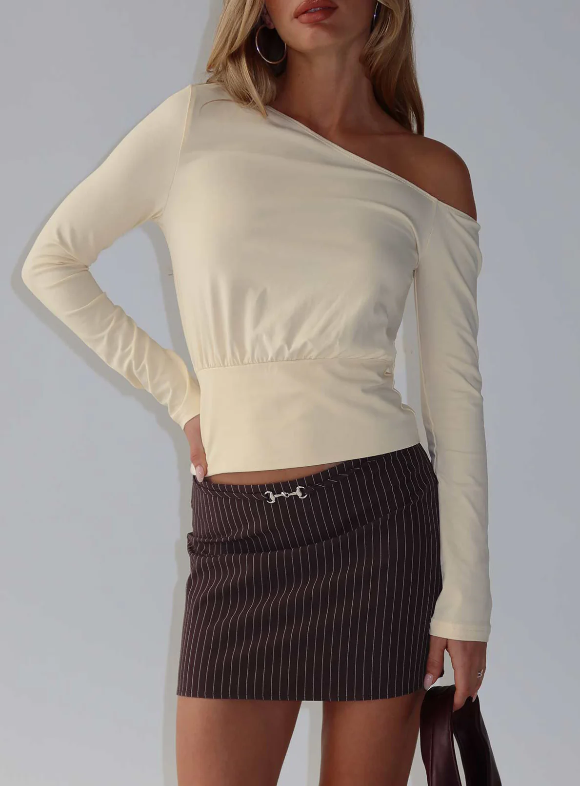 Kaylynne Cinched Long Sleeve Top Yellow