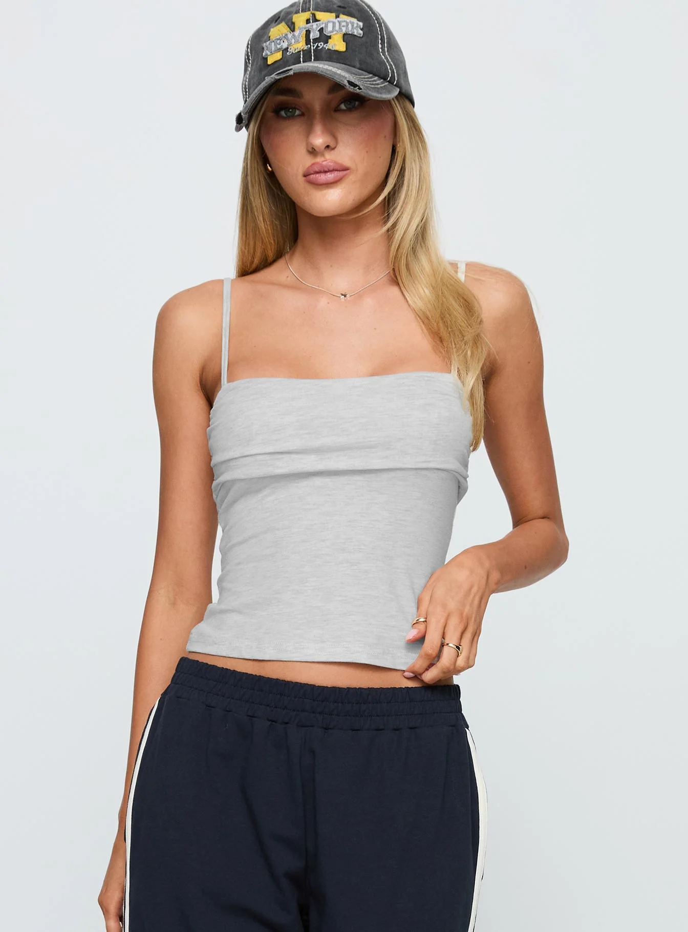 Race My Mind Top Grey Marle