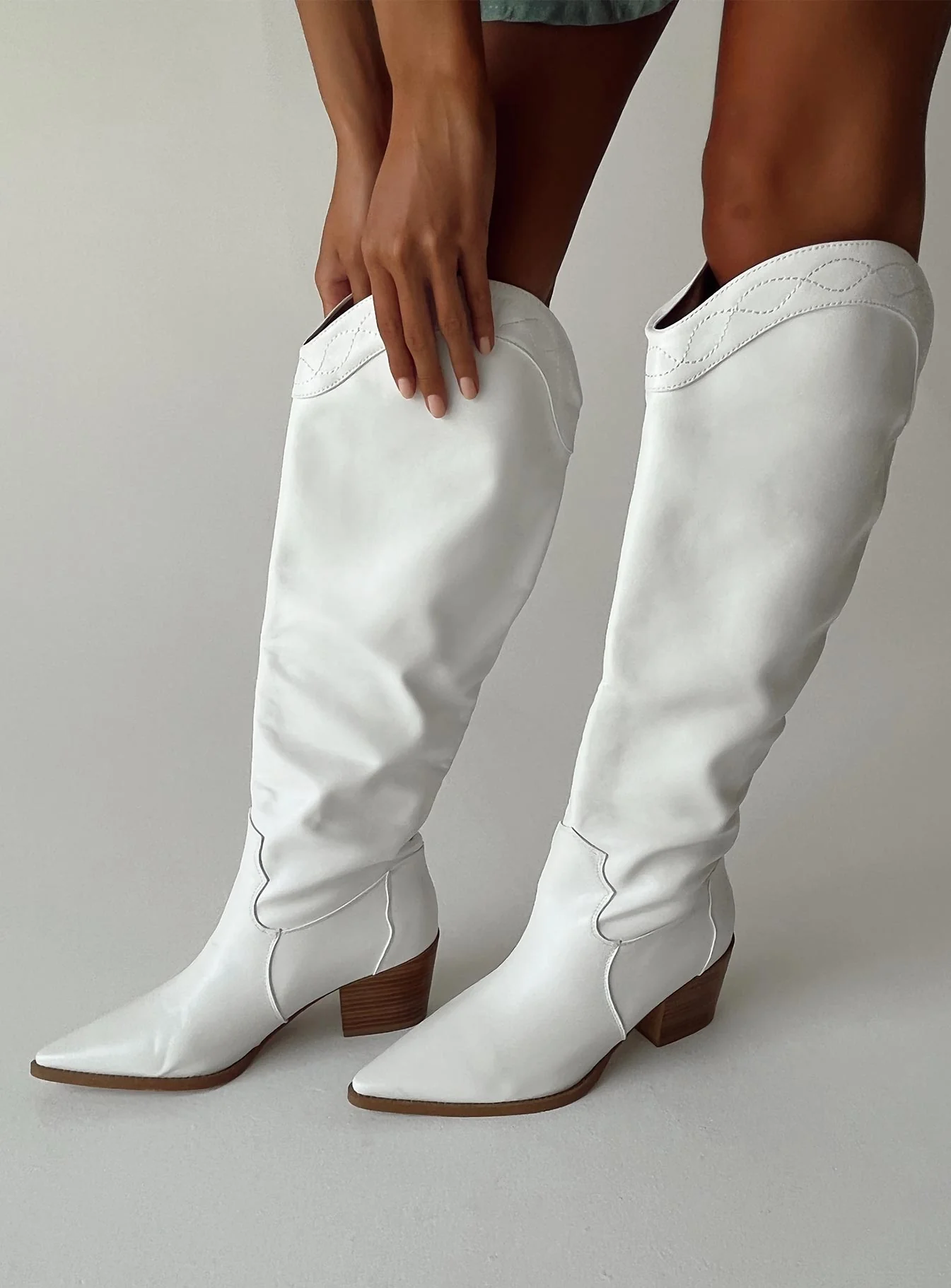Orleans Western Boot White