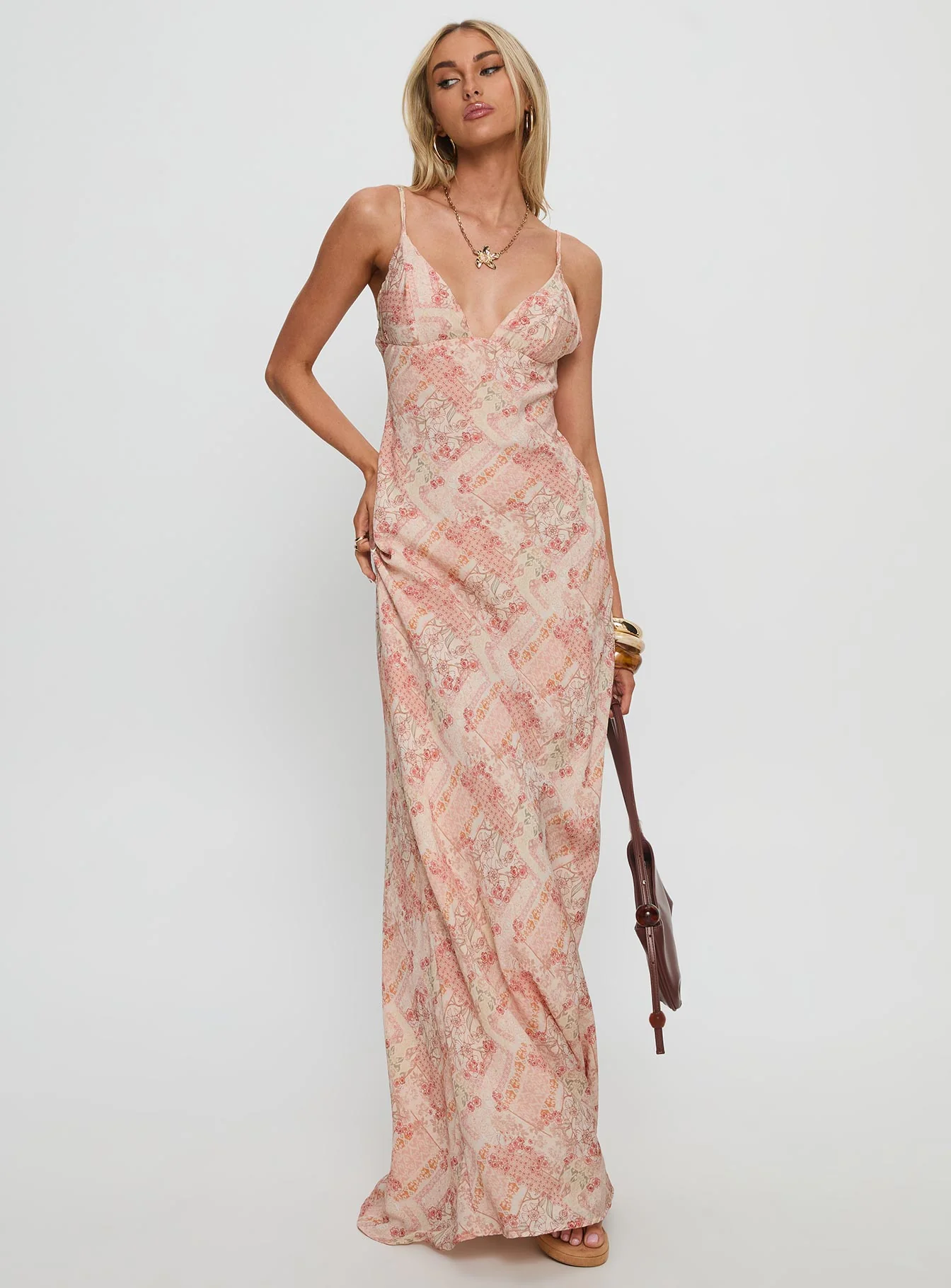 Magnolias Splice Maxi Dress Vintage Multi