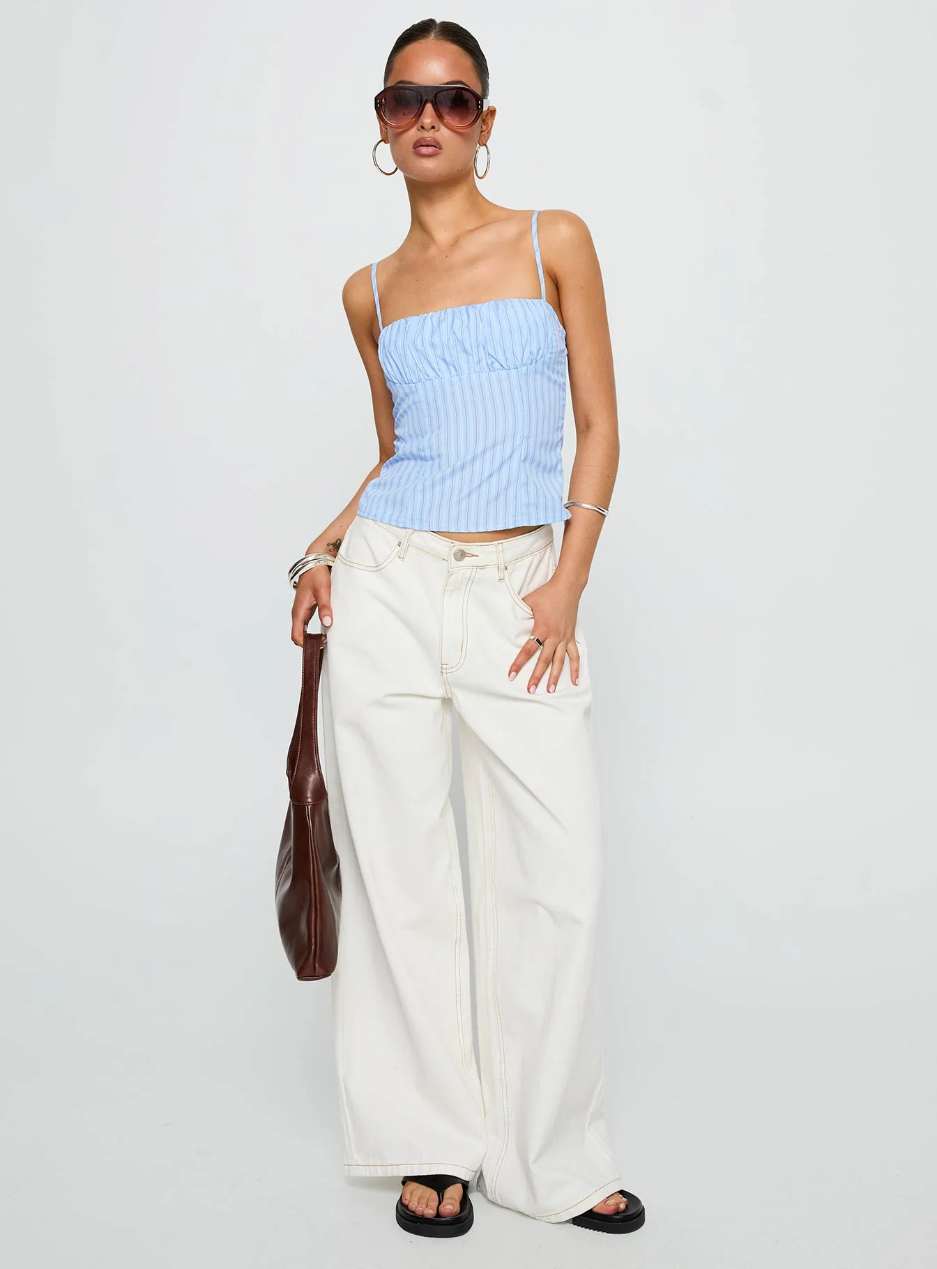 Isolabella Top Blue Stripe