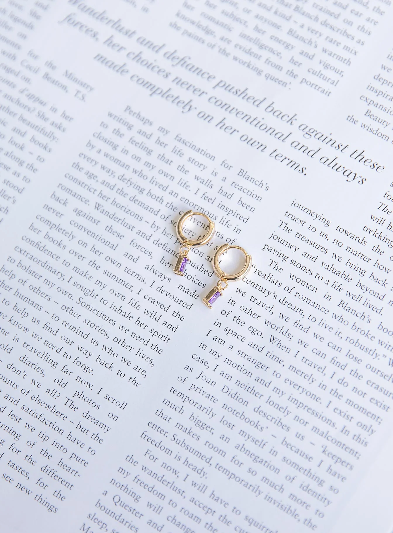 Bridgerton Earrings Purple