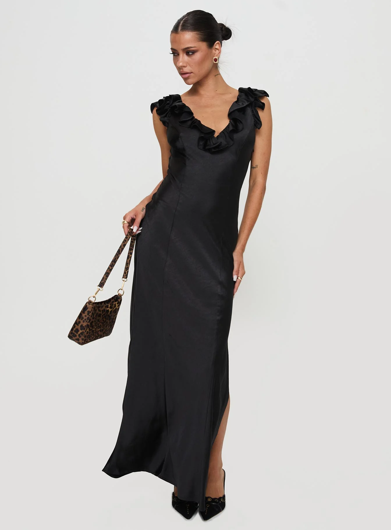 Butacup Frill Maxi Dress Black