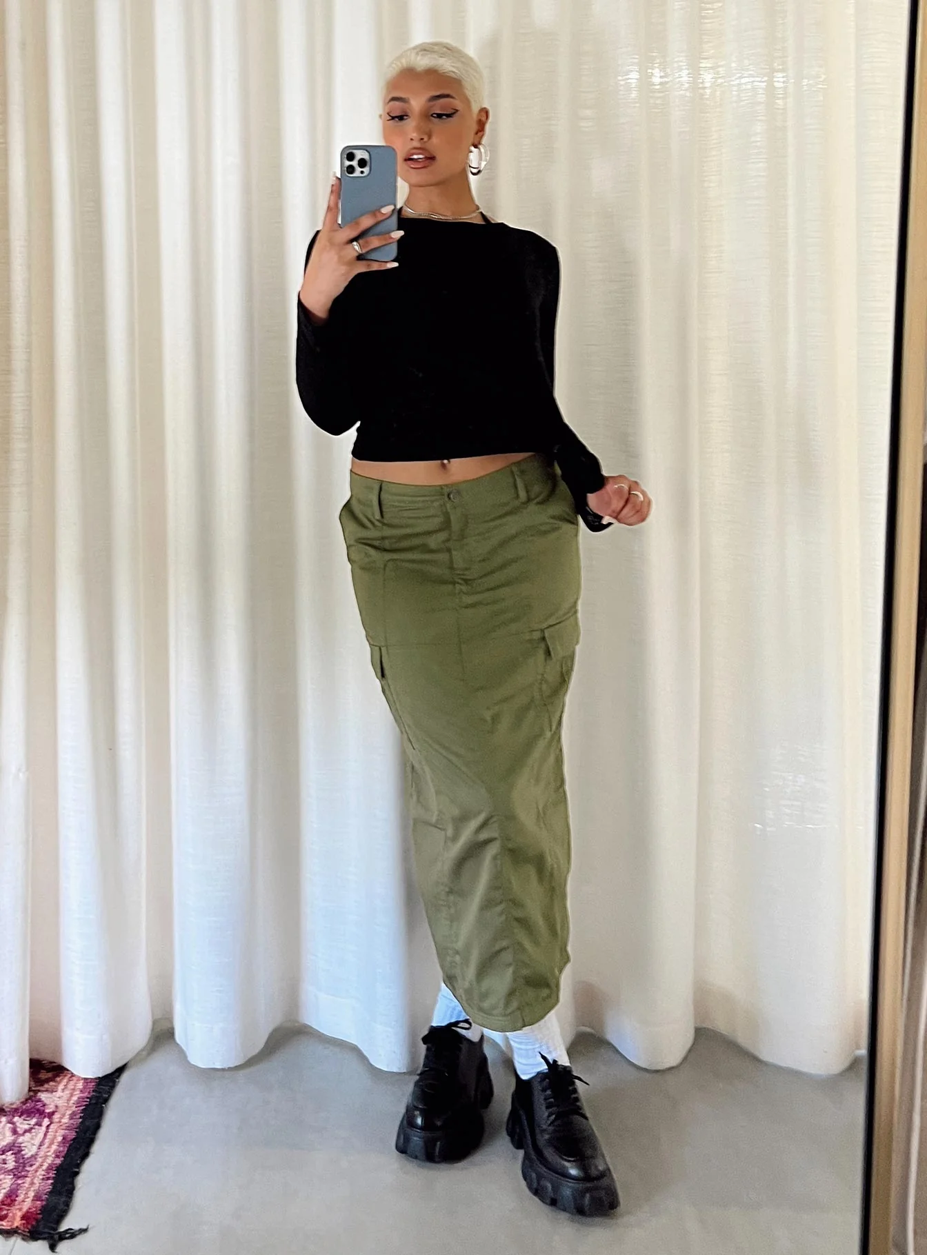 Motel Widya Skirt Dark Olive