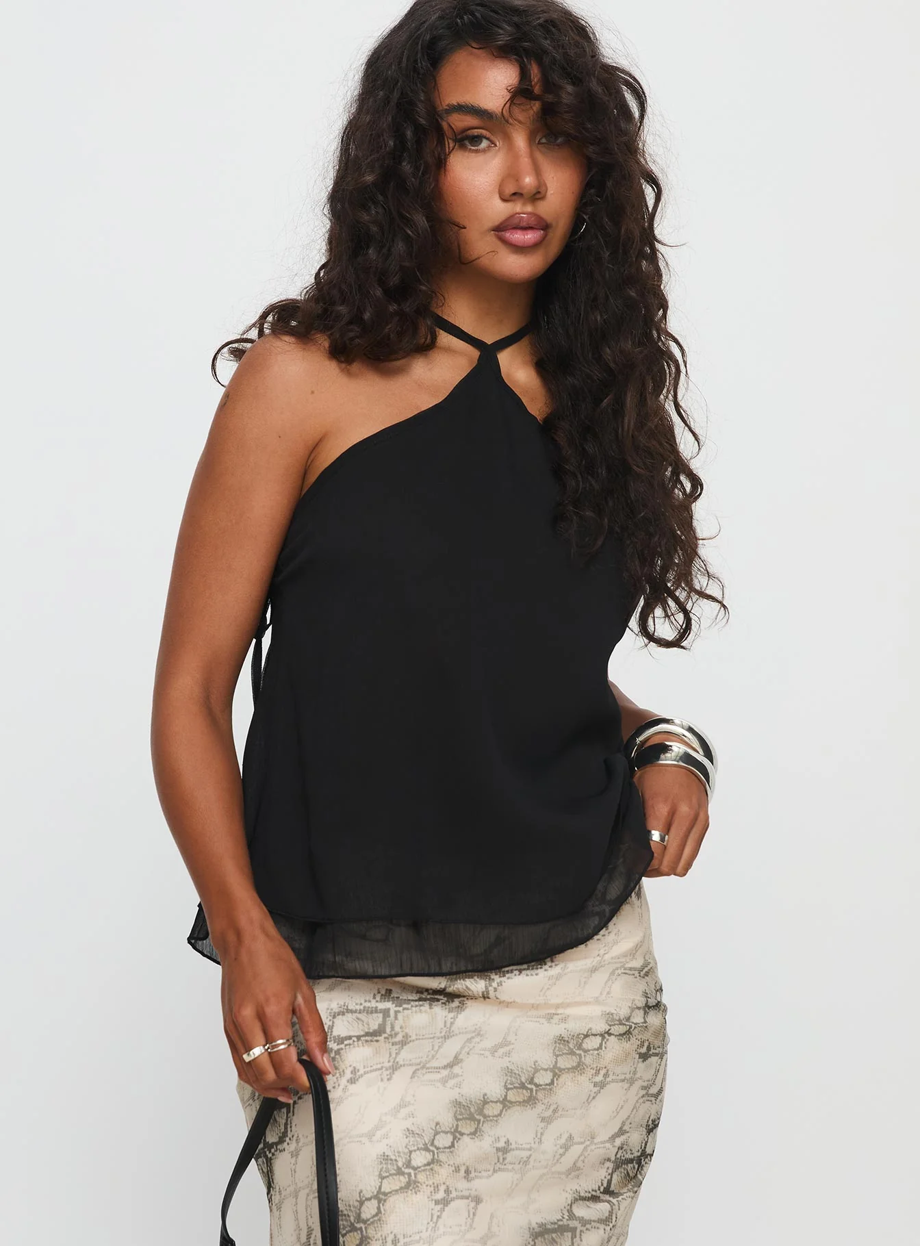 Rafaella Halter Top Black