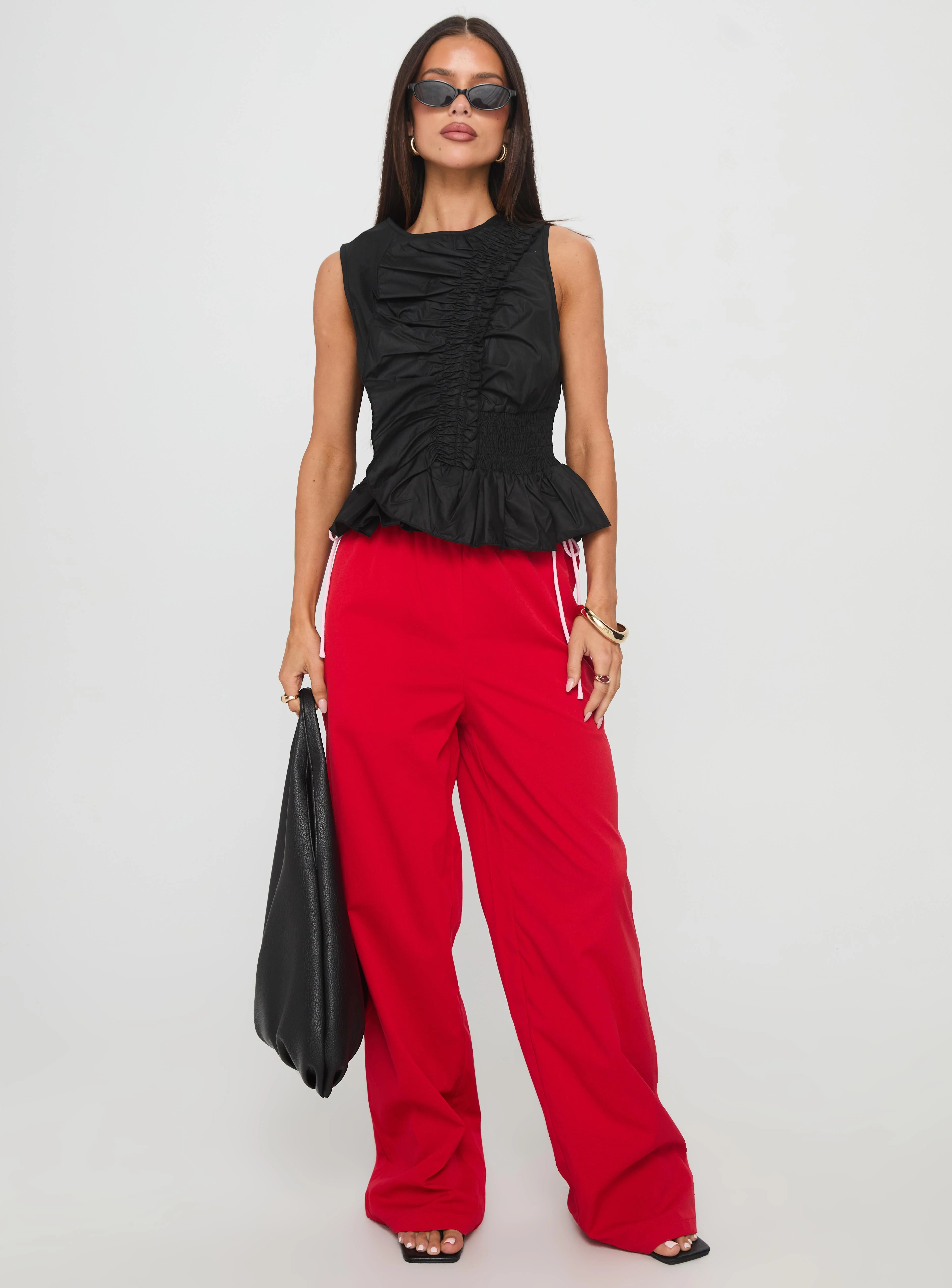 Sweet As Sugar Bow Pants Red / Pink