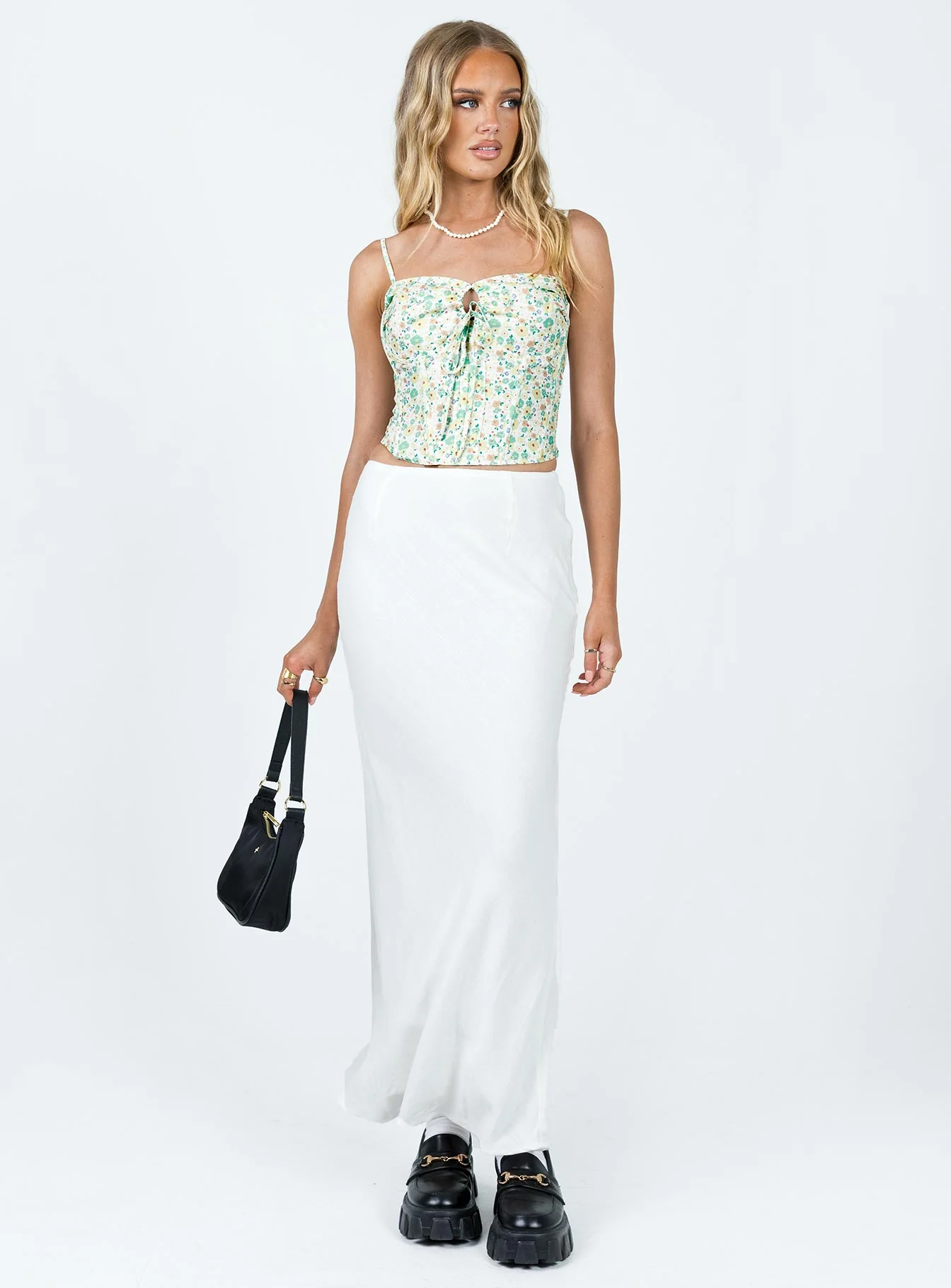 Jodie Maxi Skirt White