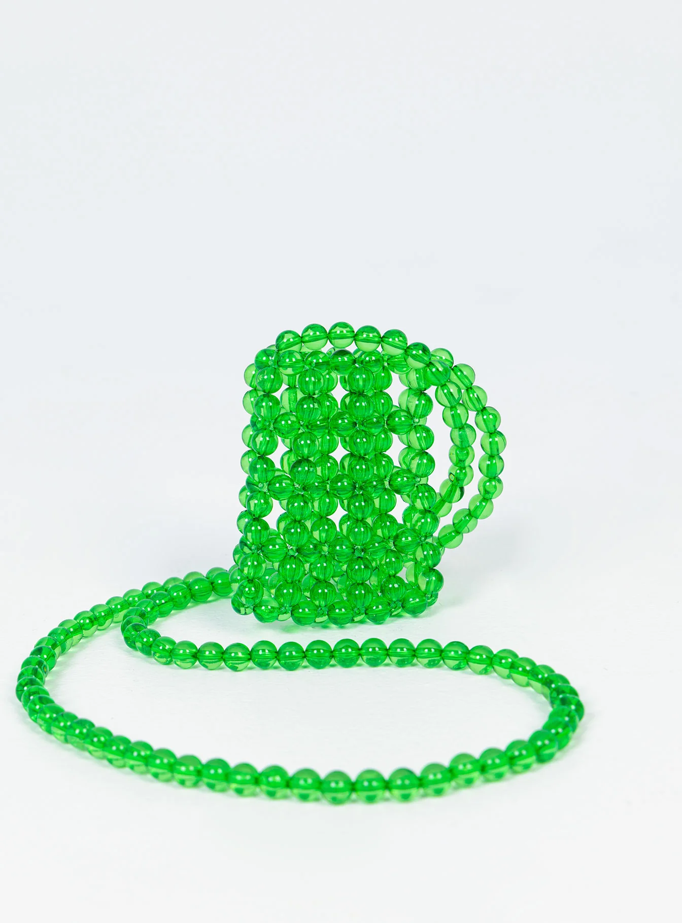 Petrie Beaded Crossbody Bag Green