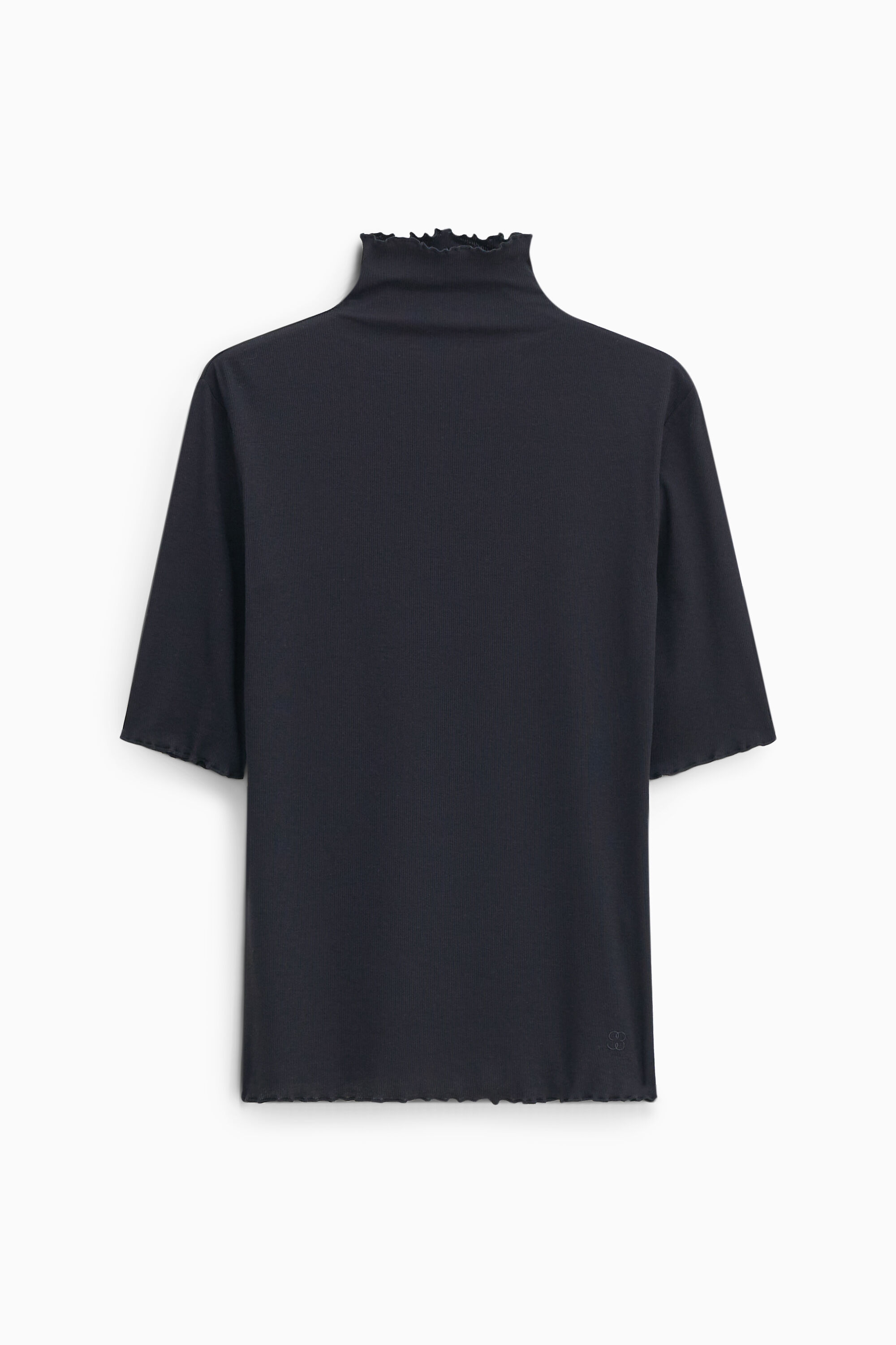 Rib Mock Neck Tee