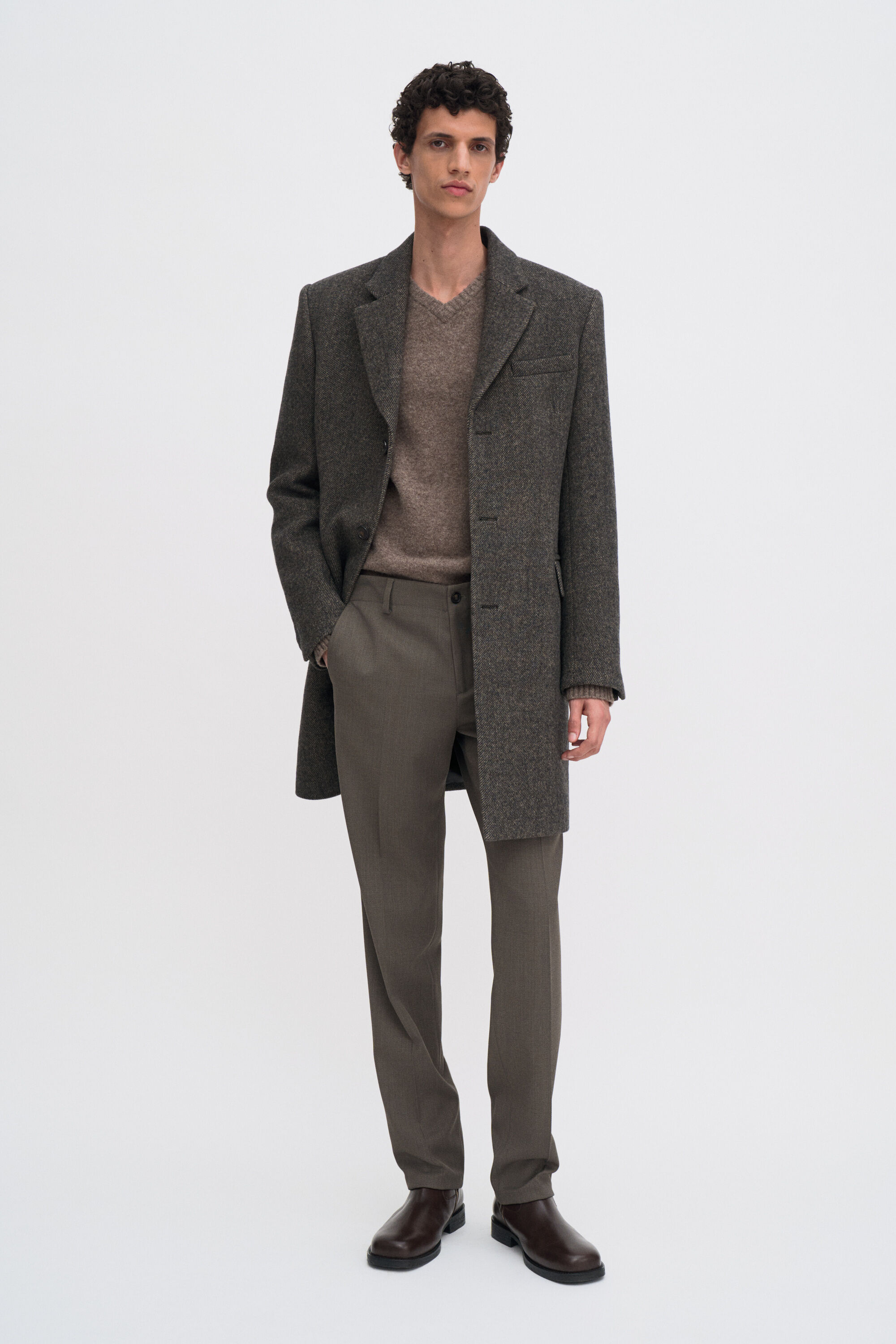 Yak Wool V- Neck Sweater