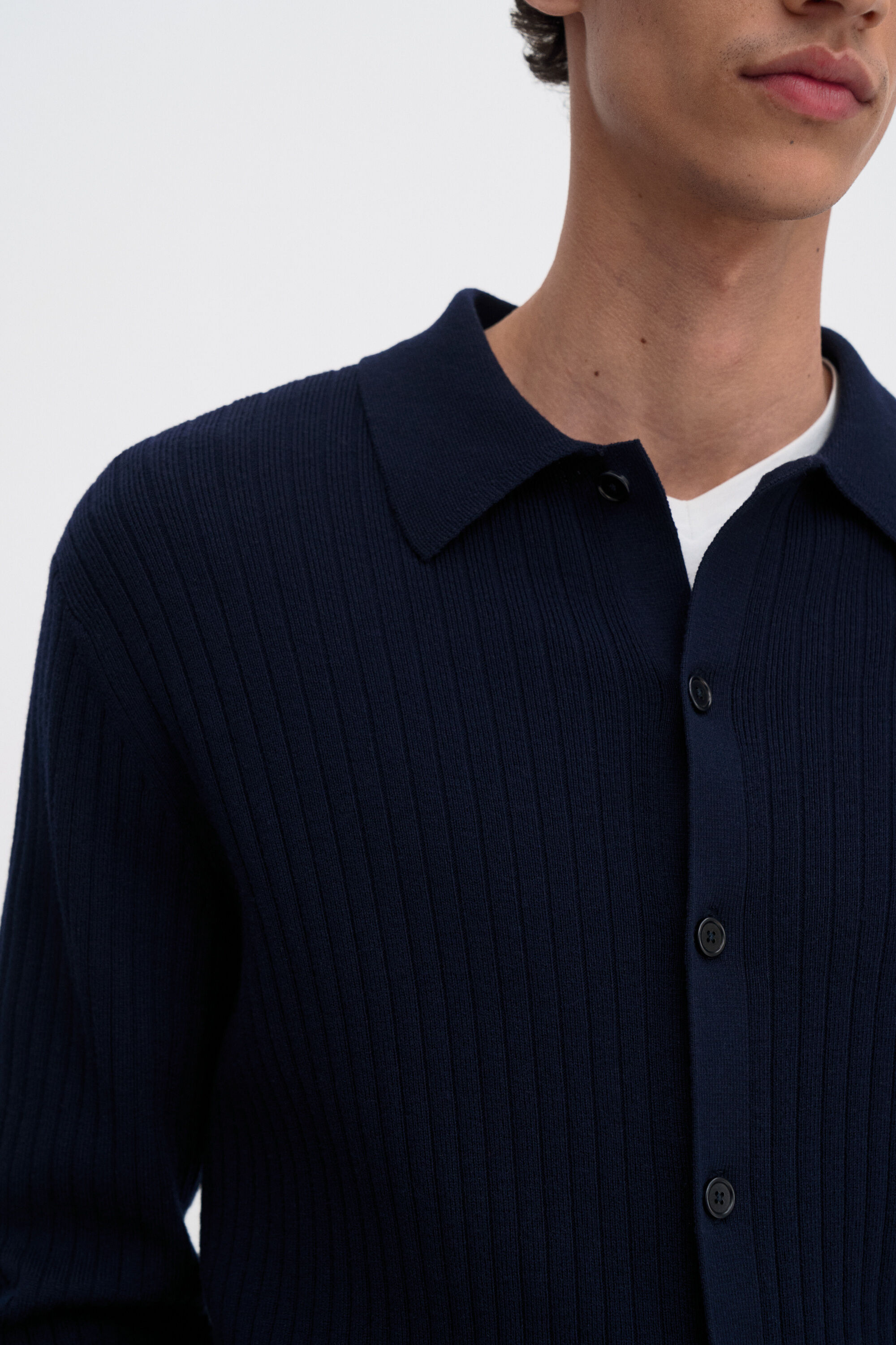 Cotton Merino Knit Shirt