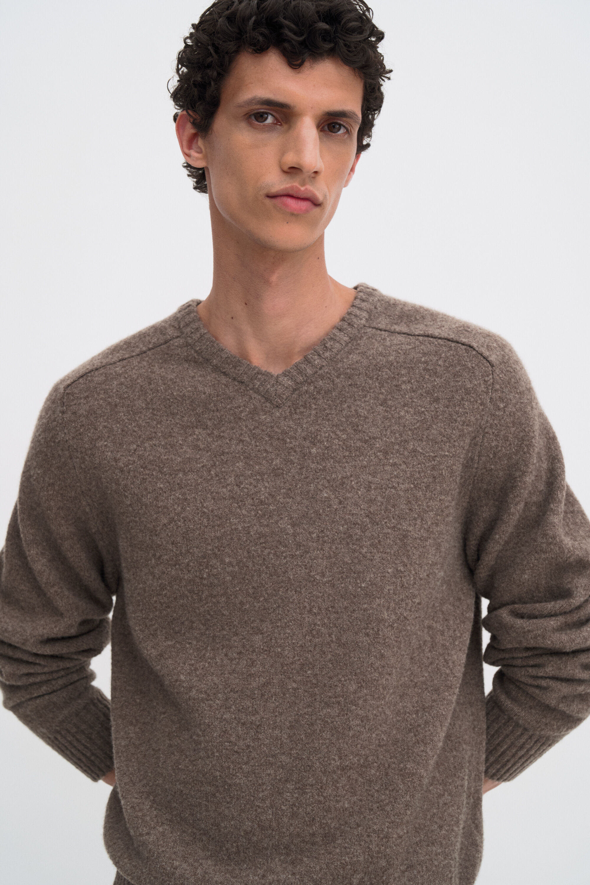Yak Wool V- Neck Sweater