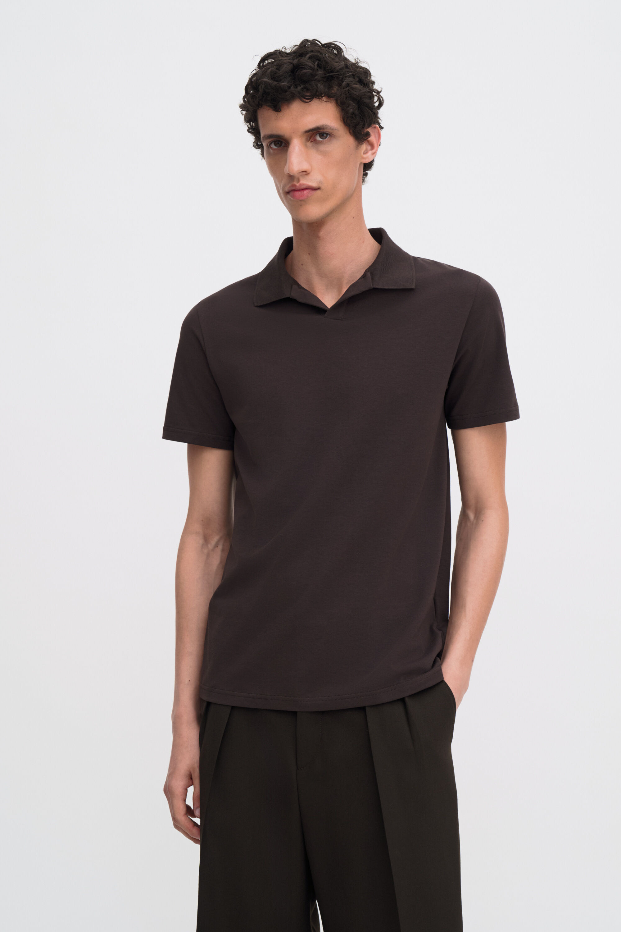 Stretch Cotton Polo T-Shirt