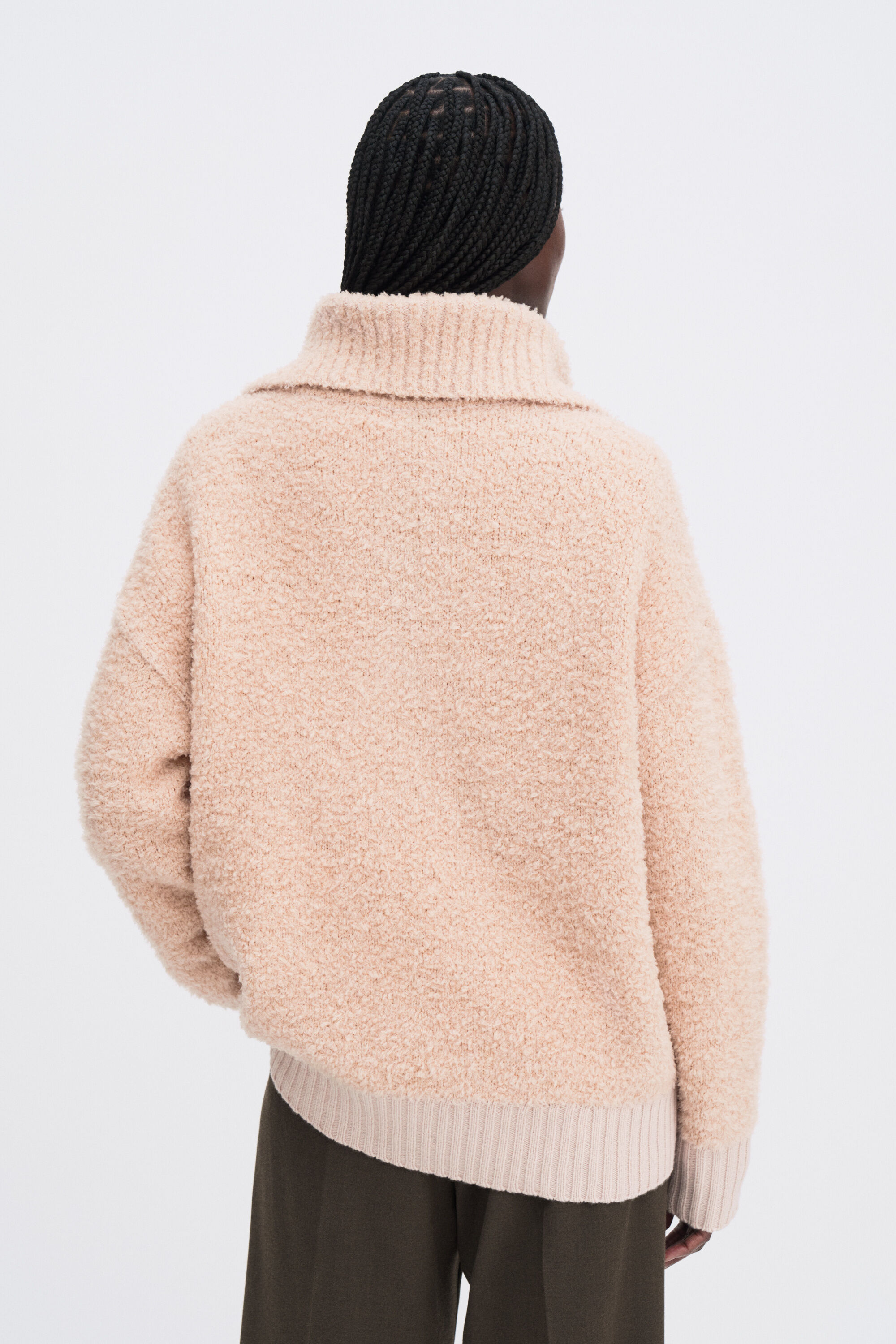 Fluffy Half Zip Sweater