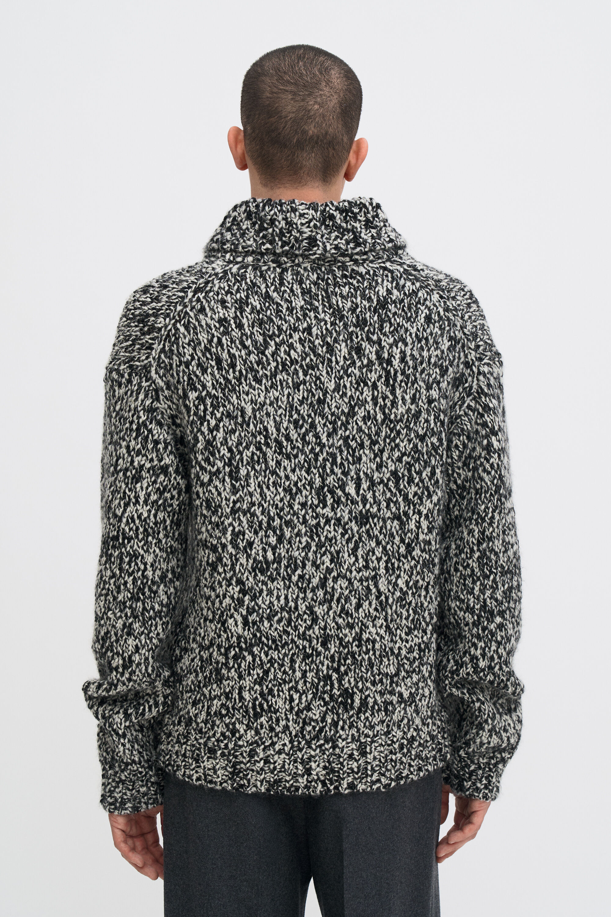 Shawl Collar Mouliné Sweater