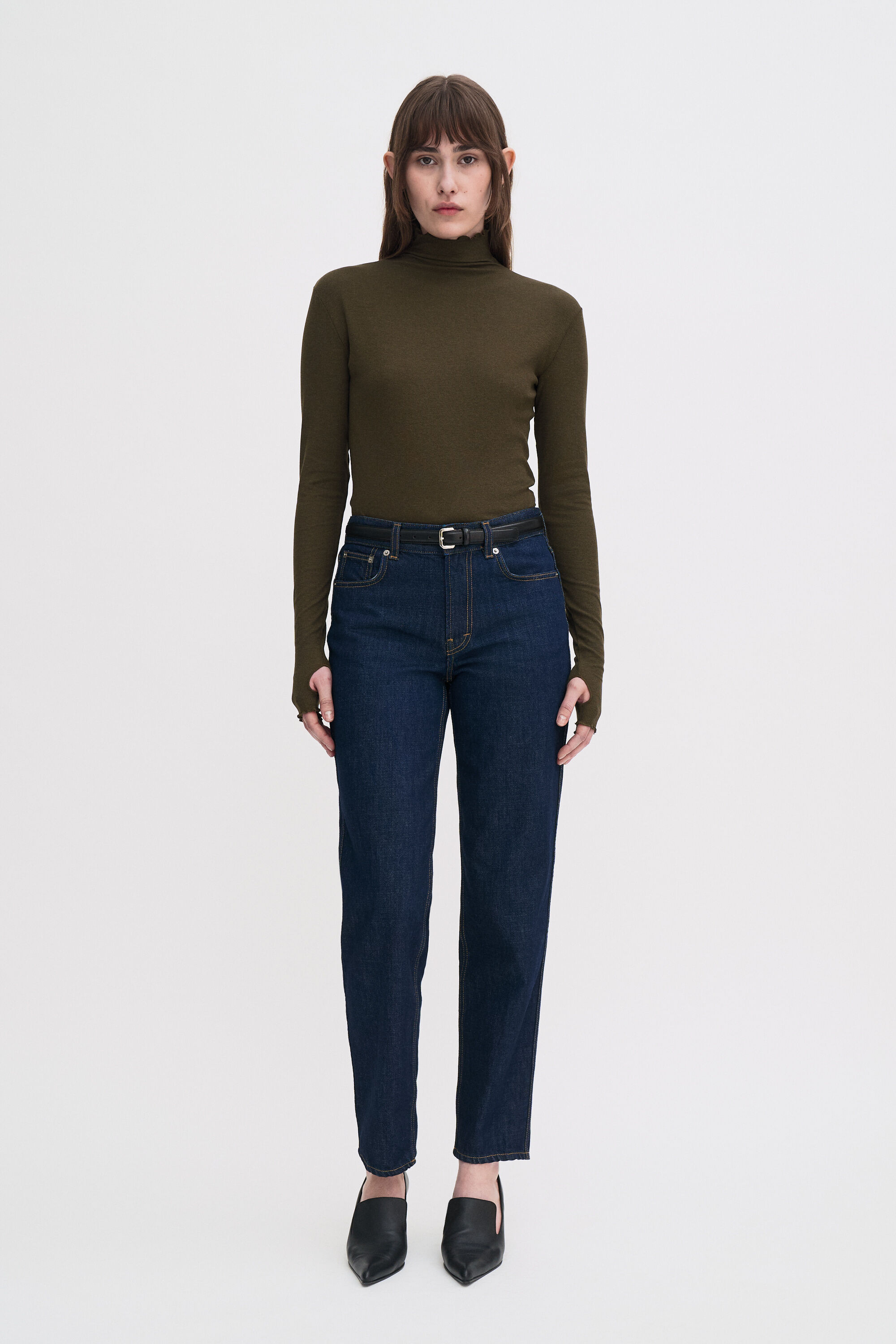 Rib Mock Neck Top