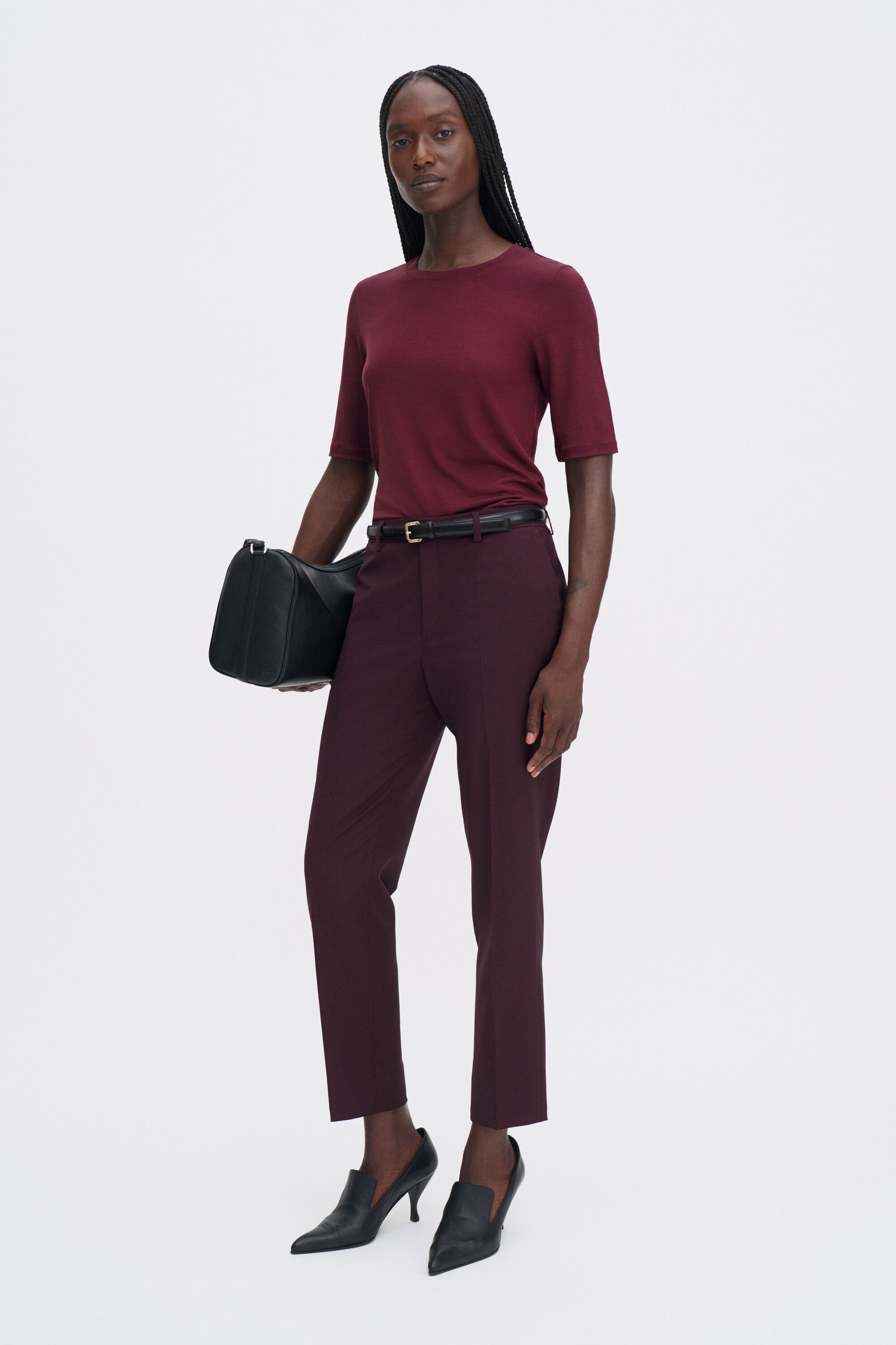 Emma Cropped Cool Wool Trousers