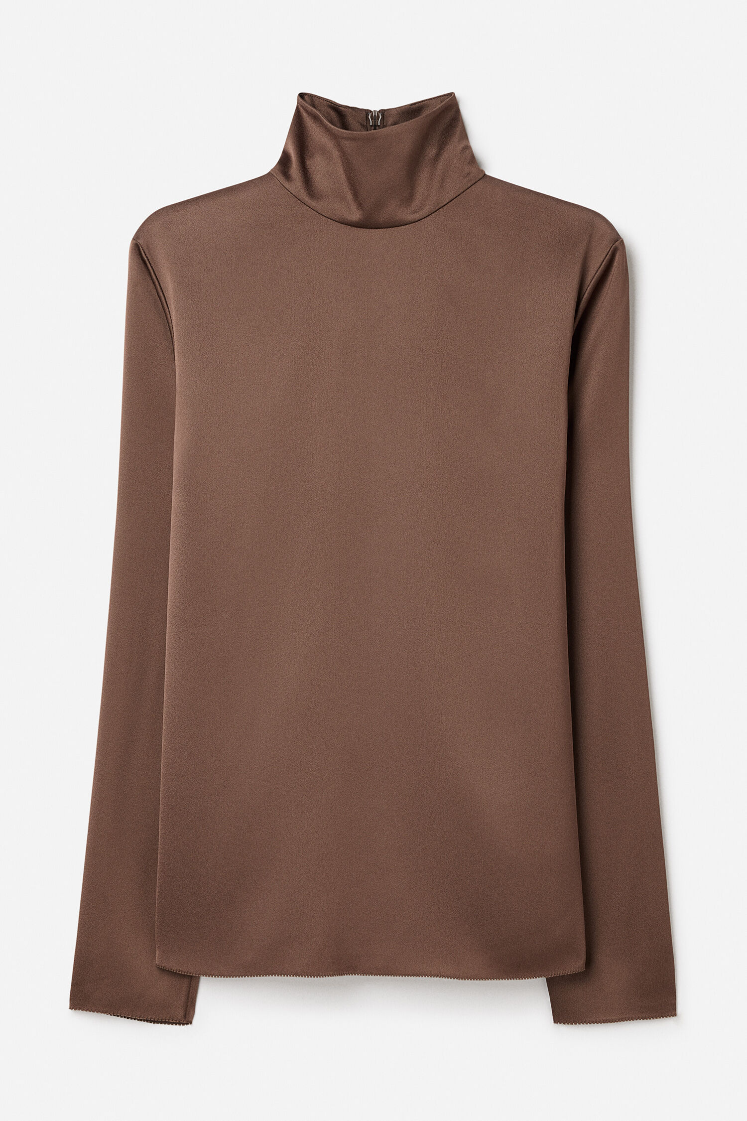 Turtleneck Satin Blouse