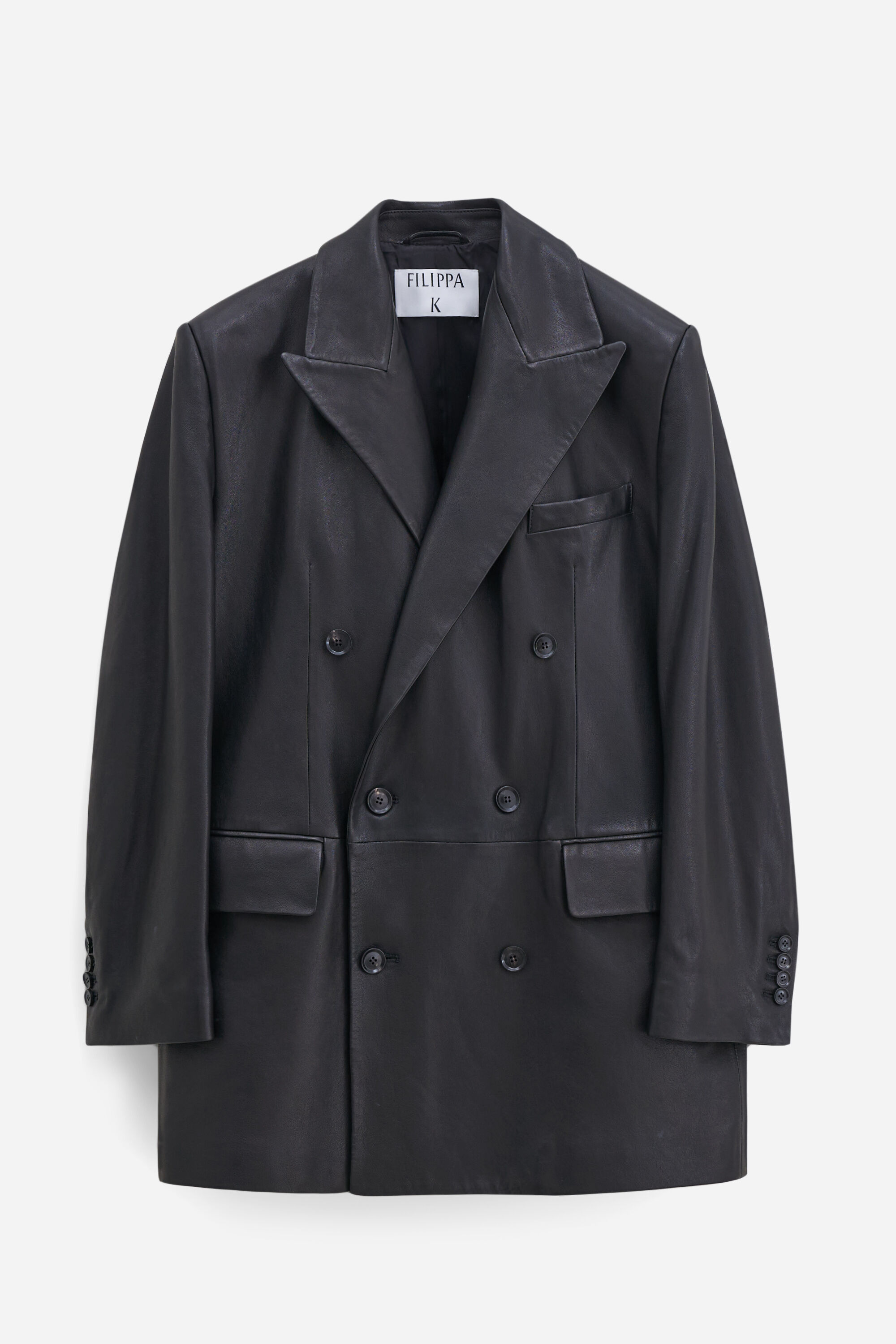 Double Breasted Leather Jacket