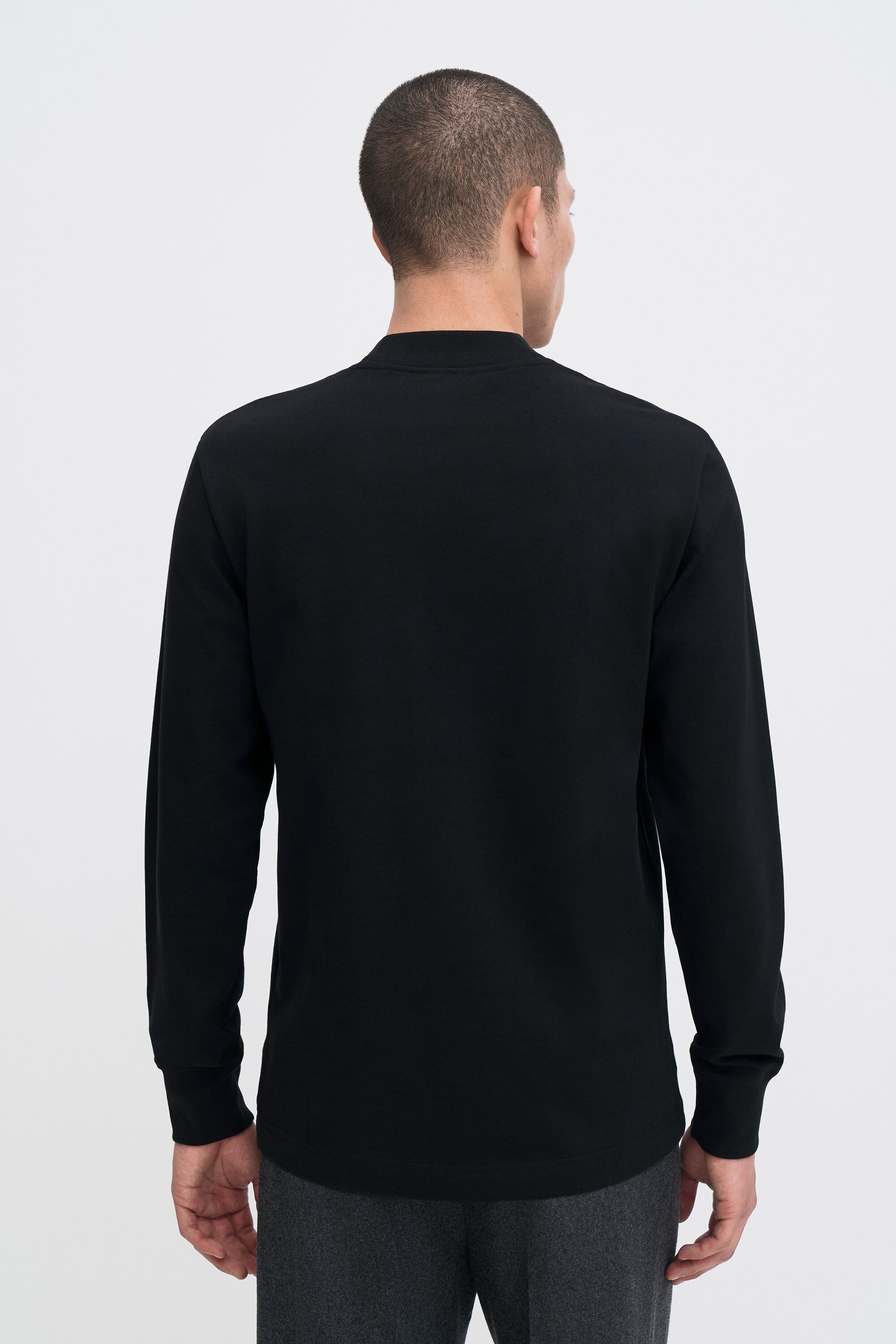 Heavy Cotton Mock Neck Shirt