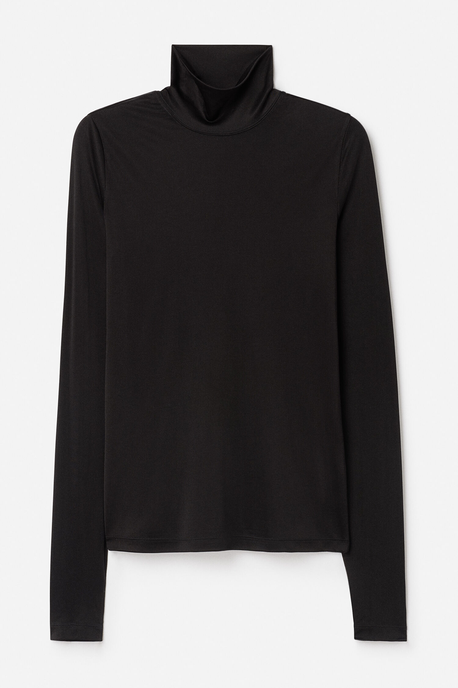 Fitted Jersey Turtleneck