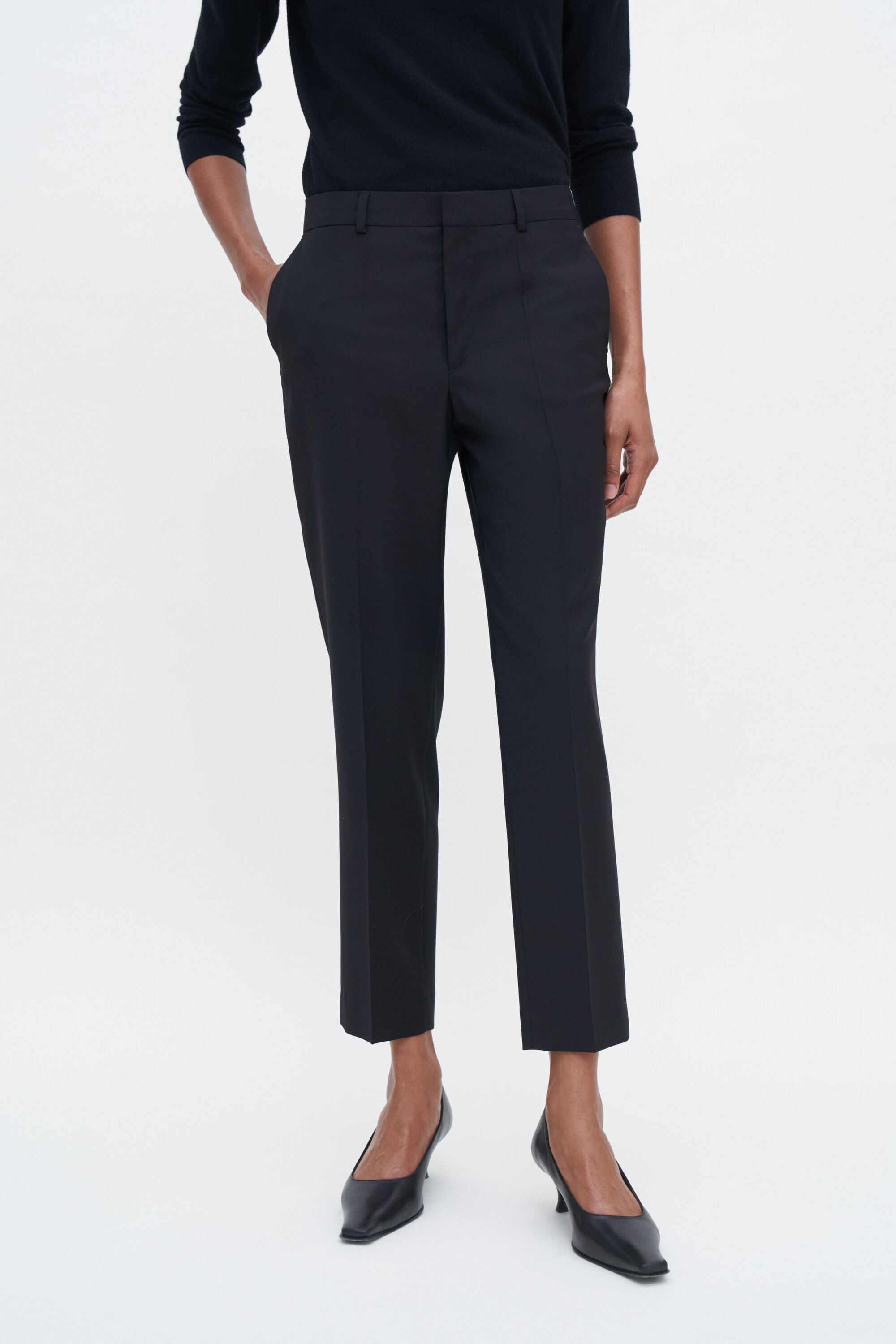Emma Cropped Cool Wool Trousers
