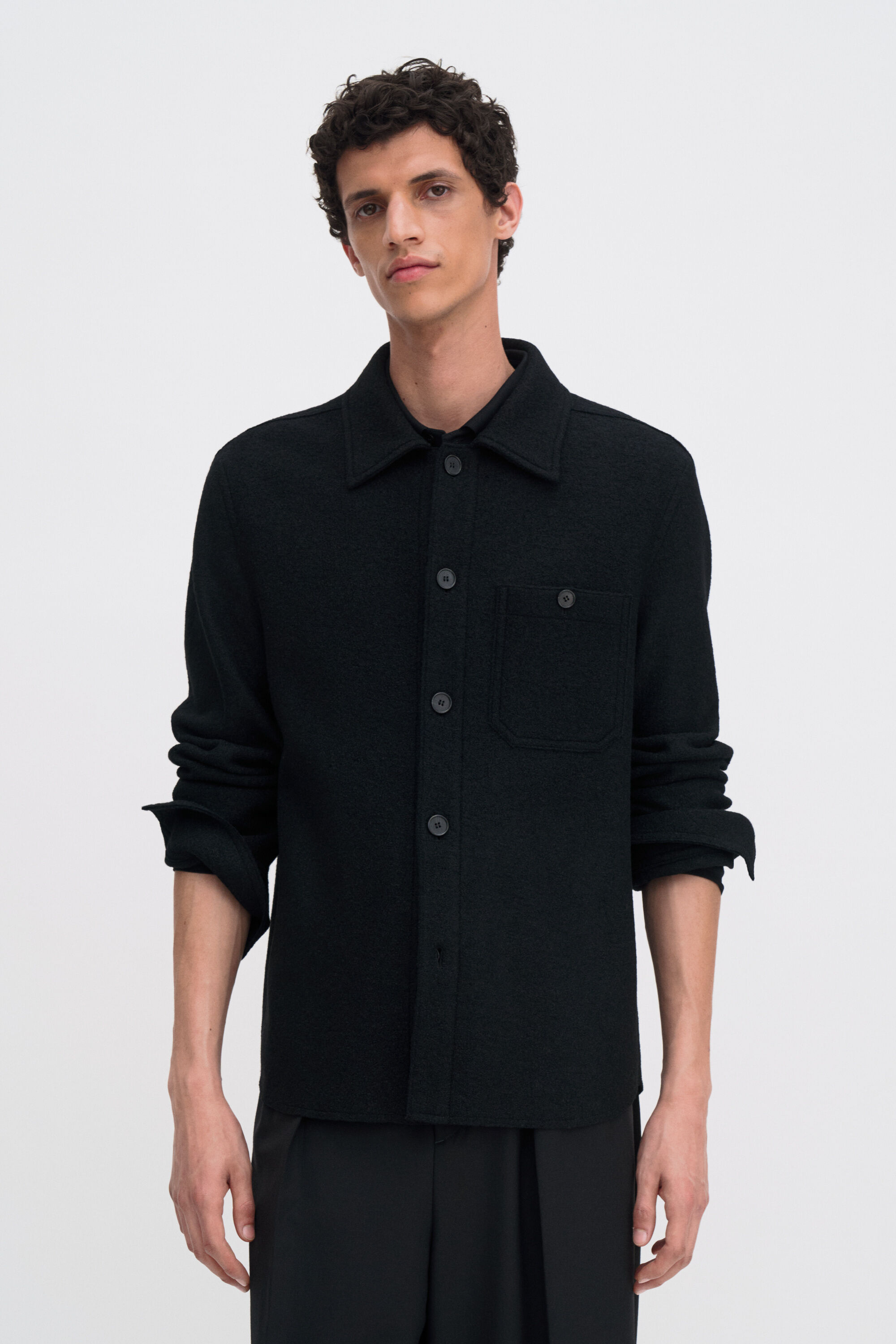 Boiled Wool Shirt Jacket