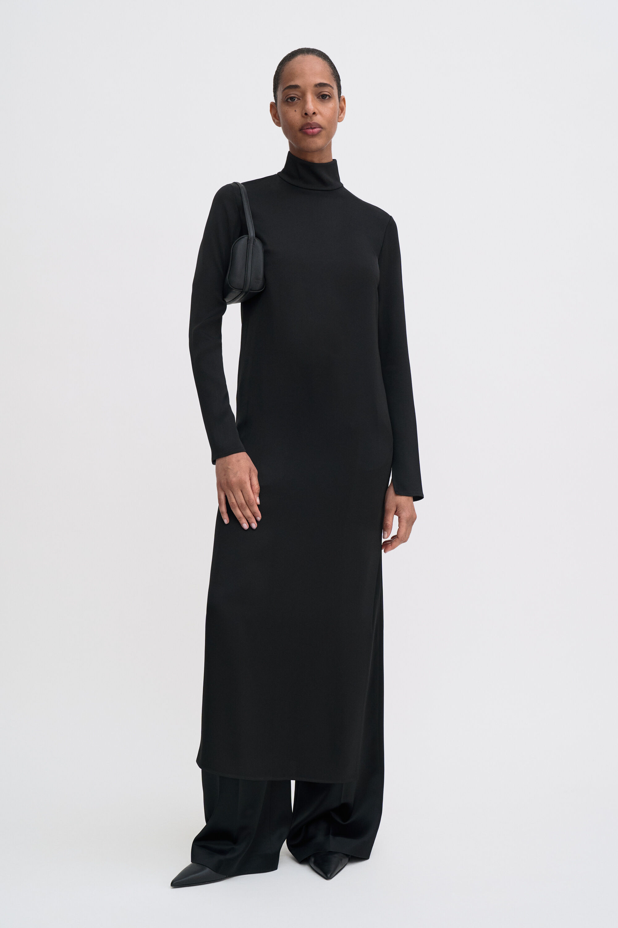 Turtleneck Satin Dress