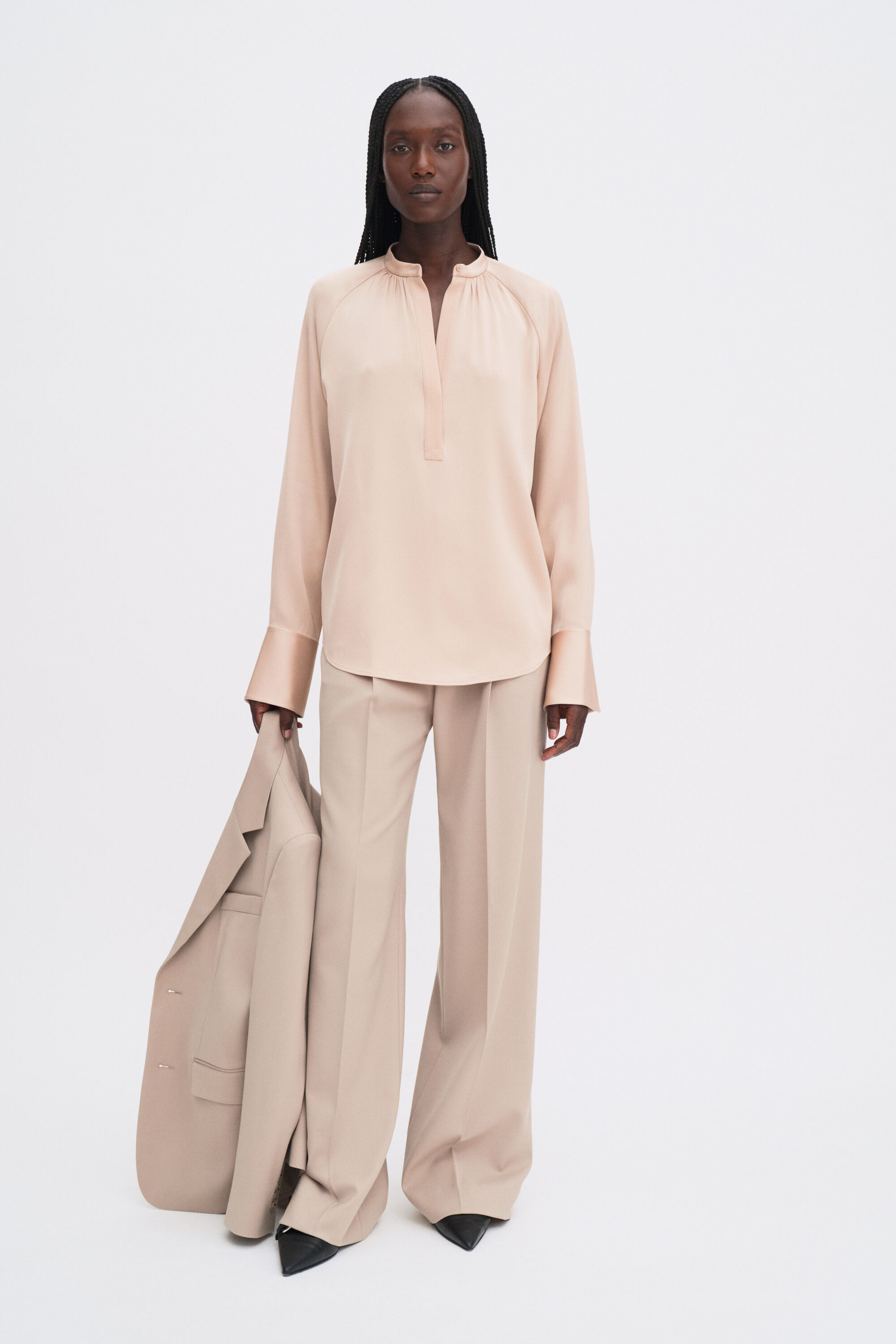 Gathered Raglan Blouse