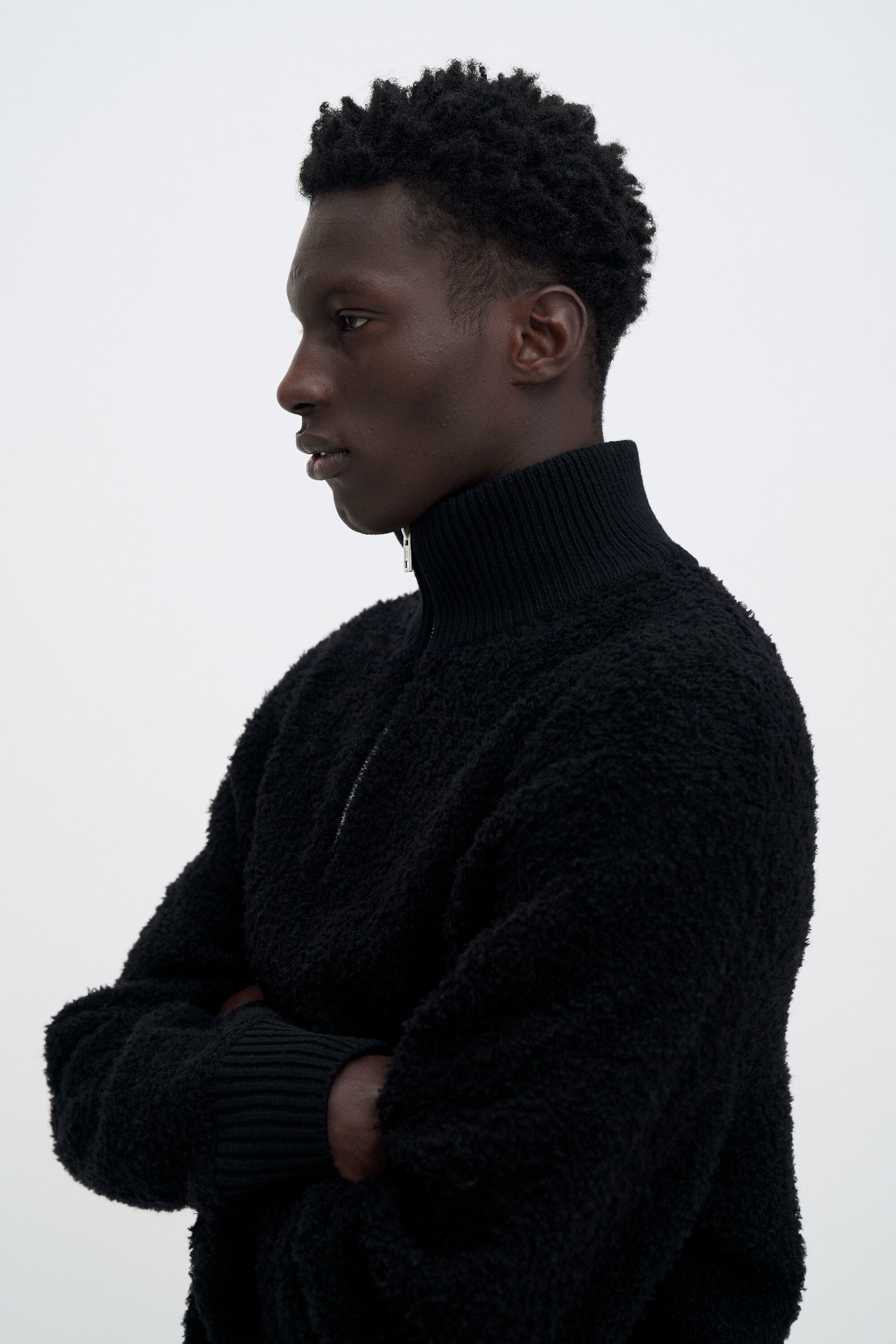 Fluffy Half Zip Sweater