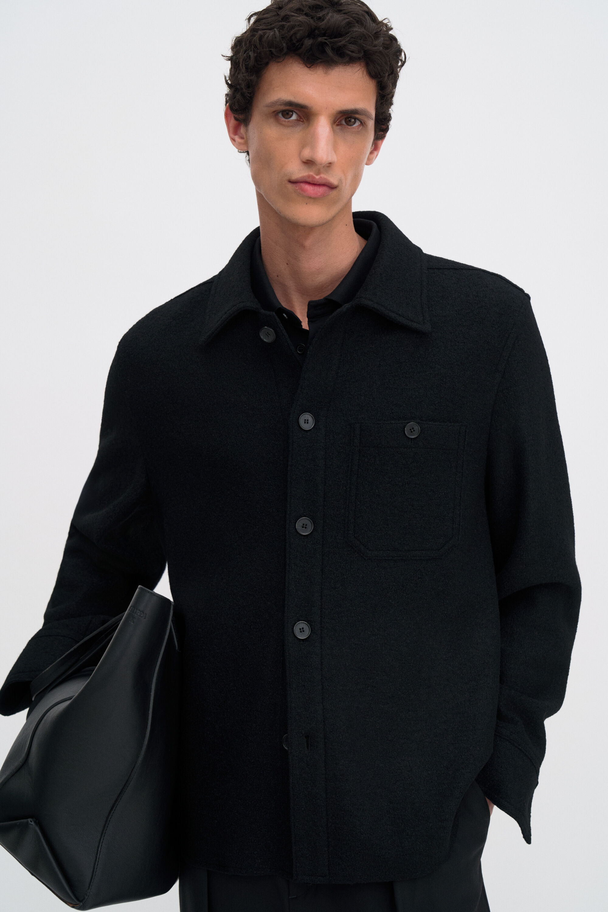 Boiled Wool Shirt Jacket